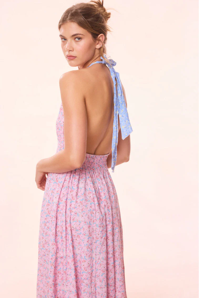 Love Re-Edition Floral Halter Dress
