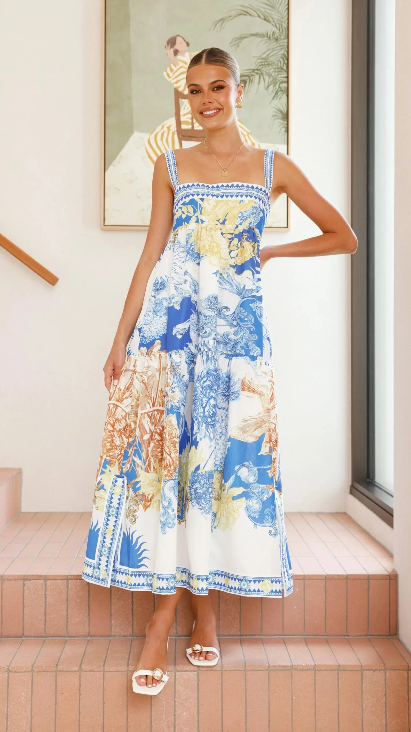Saleema Maxi Dress - Blue Doll