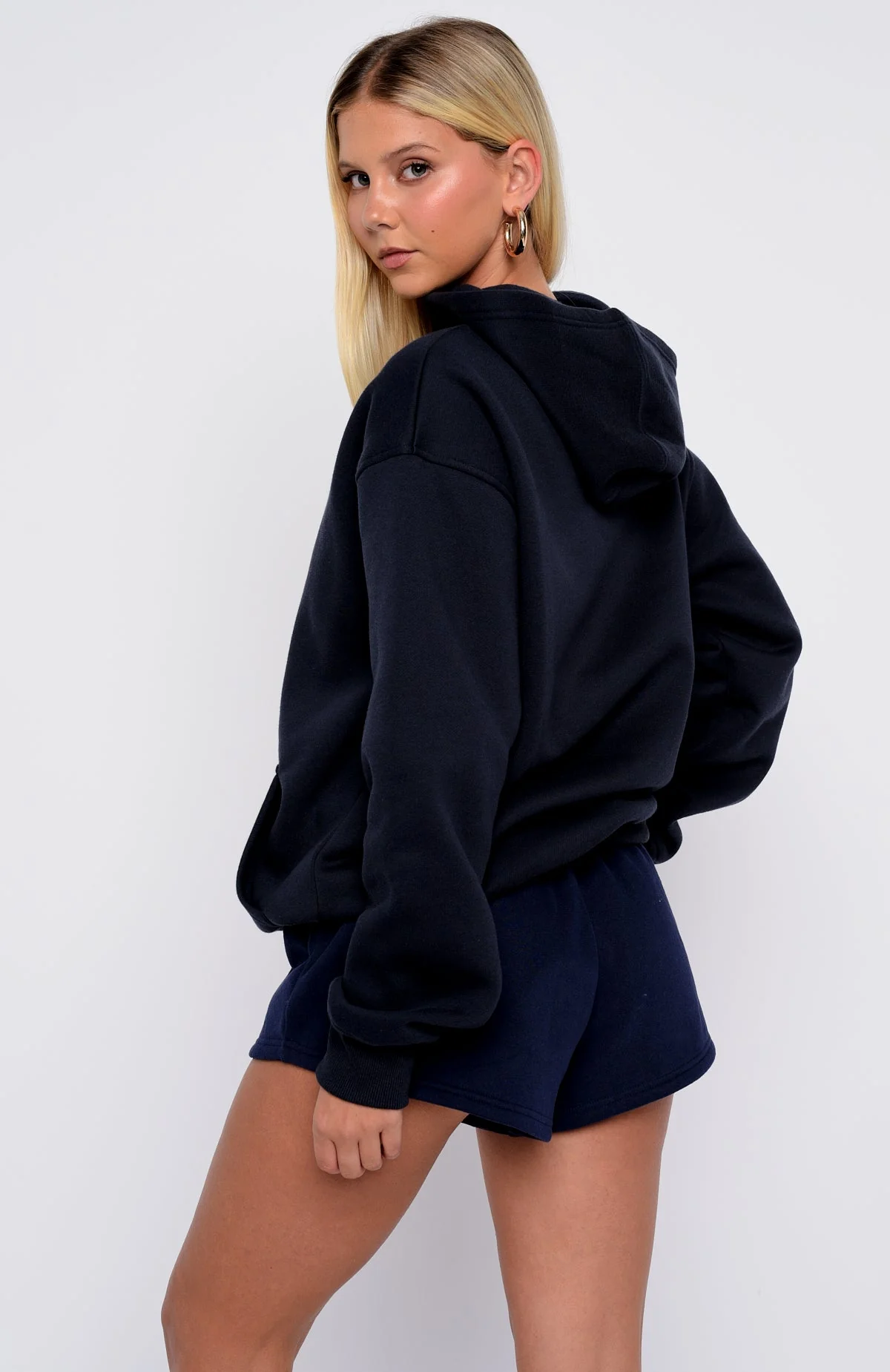 Took The Fall Oversized Hoodie Navy