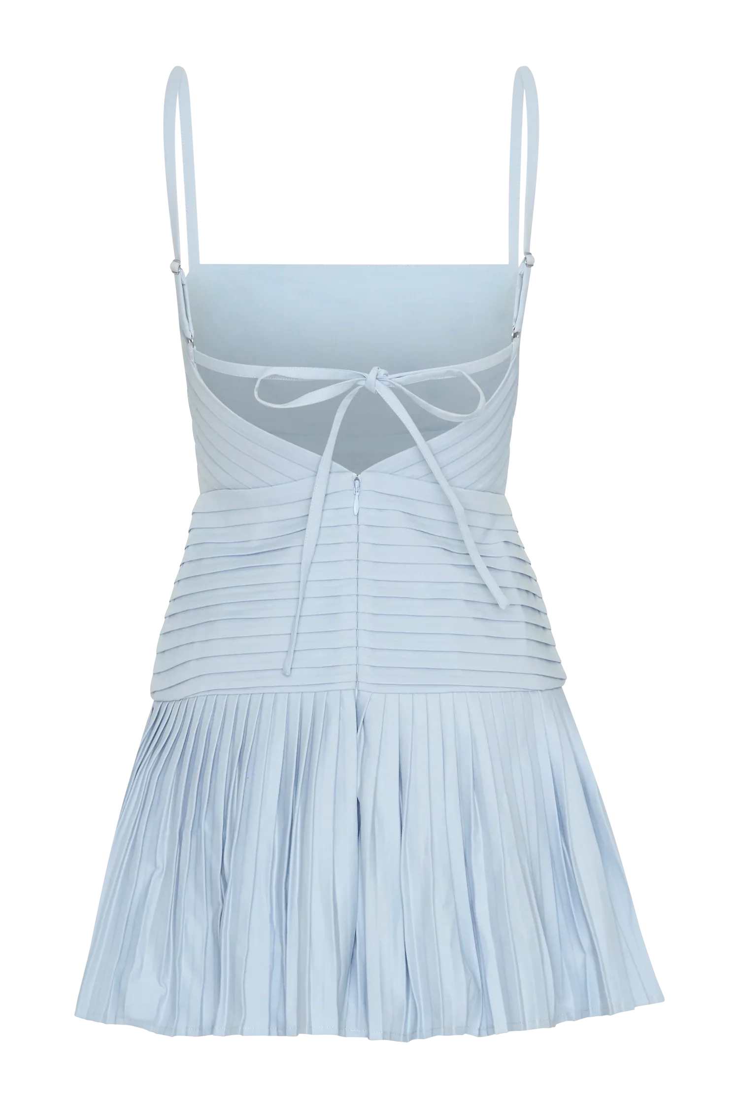 Rylee Multi Pleat Mini Dress - Ice Blue