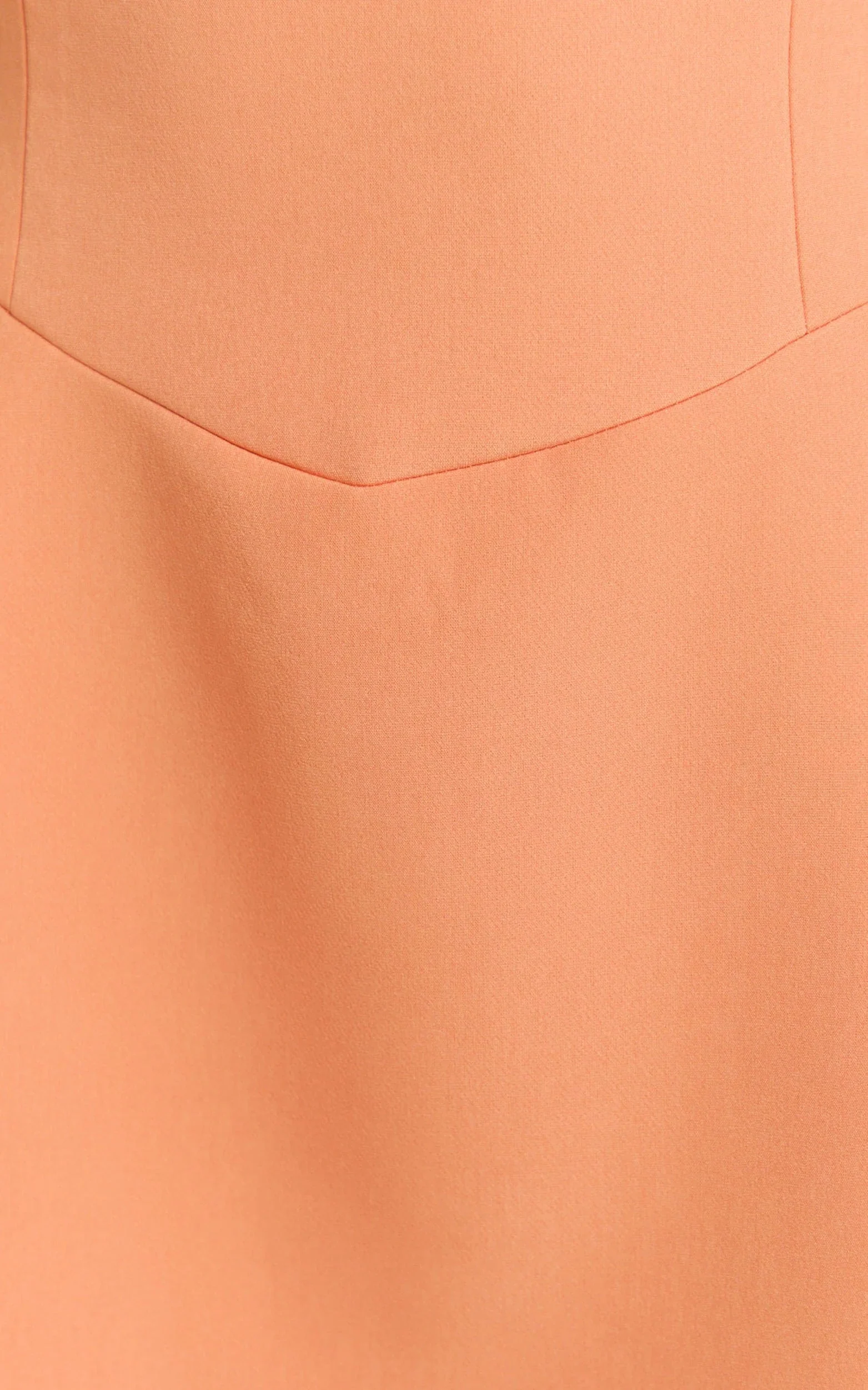 Sakura Mini Dress Square Neck Wide Strap Corset Waist A Line Skirt Dress in Orange