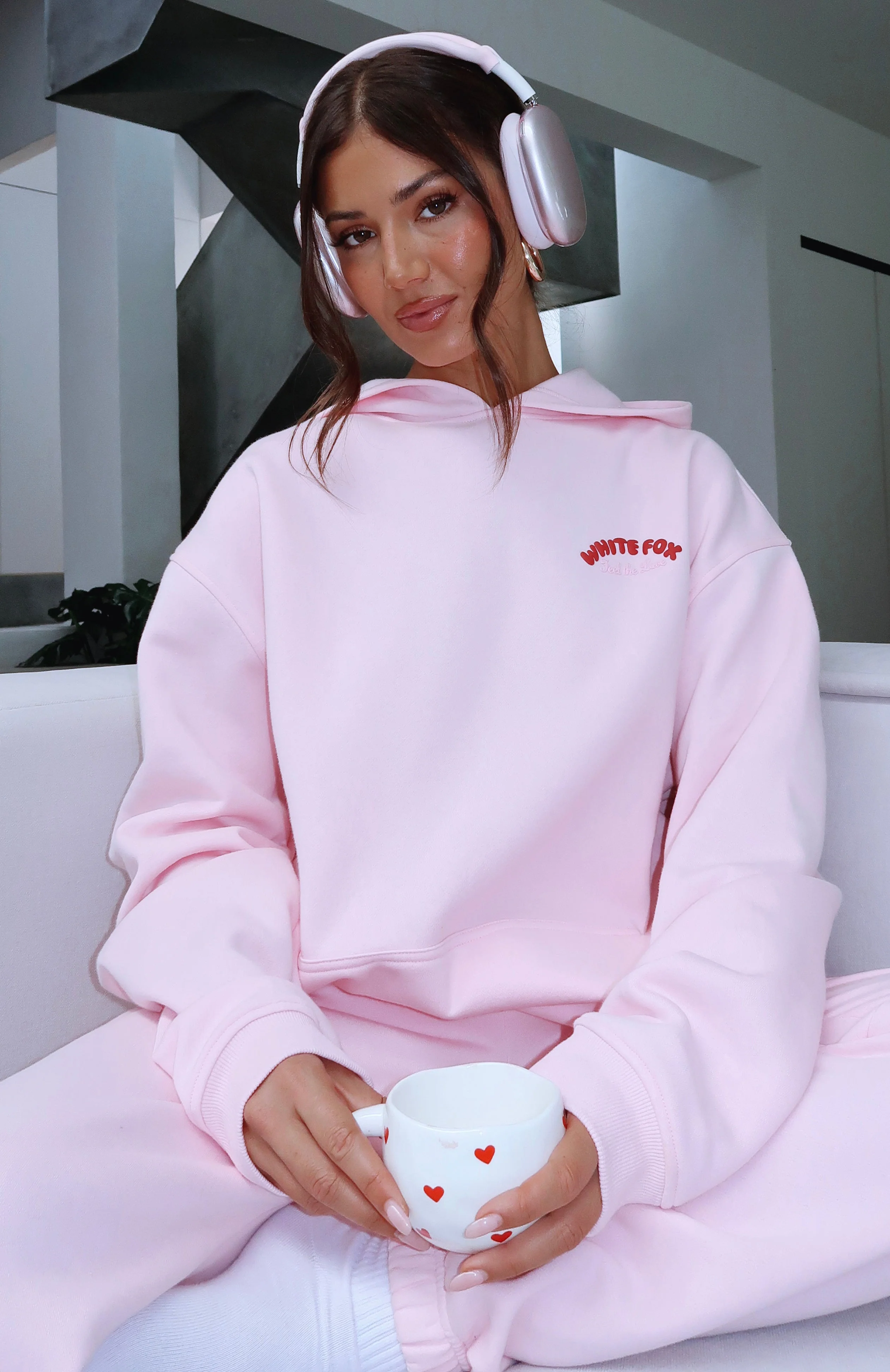 Love Me Tender Oversized Hoodie Pink