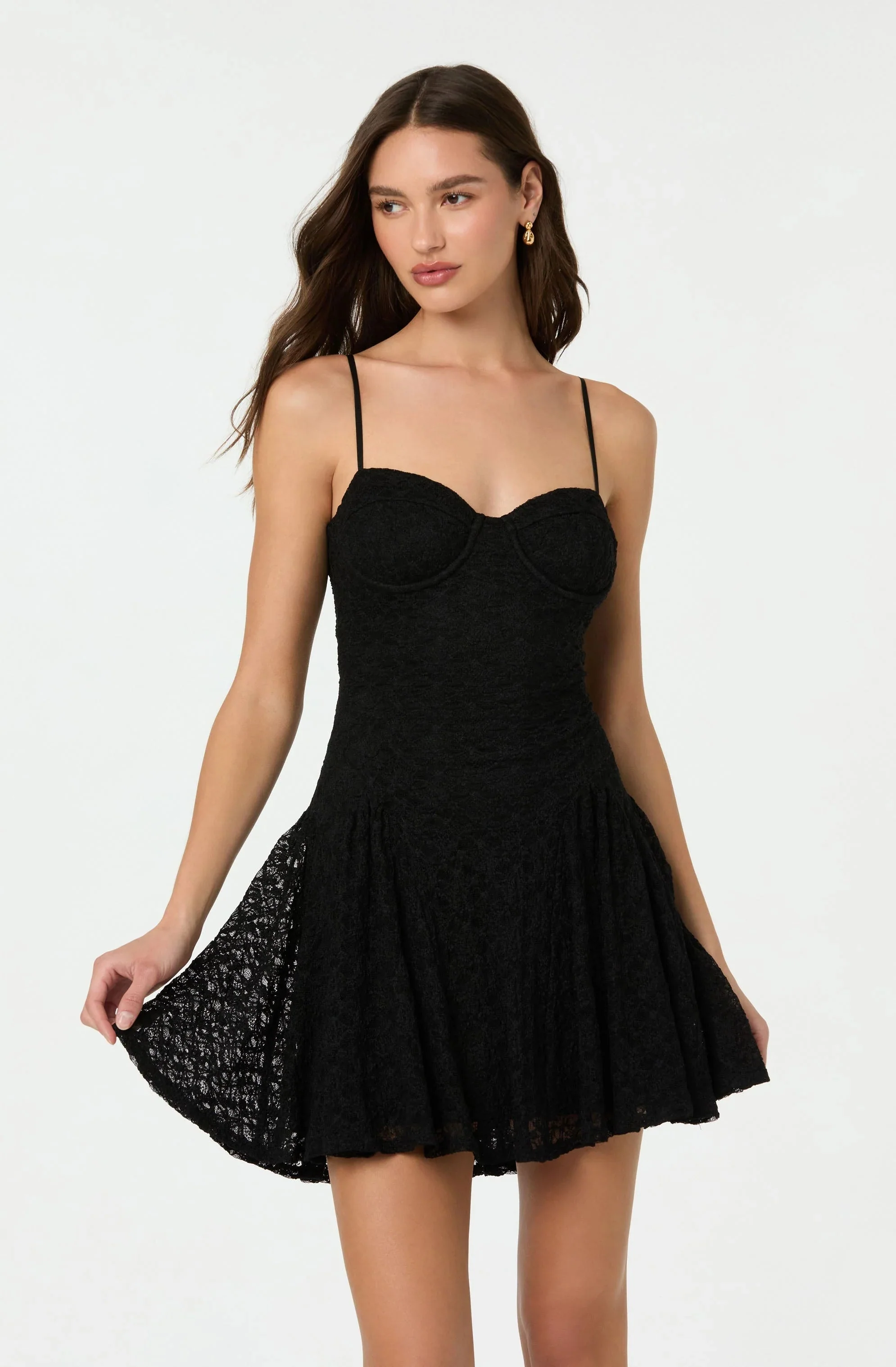 Lace Bustier Mini Dress