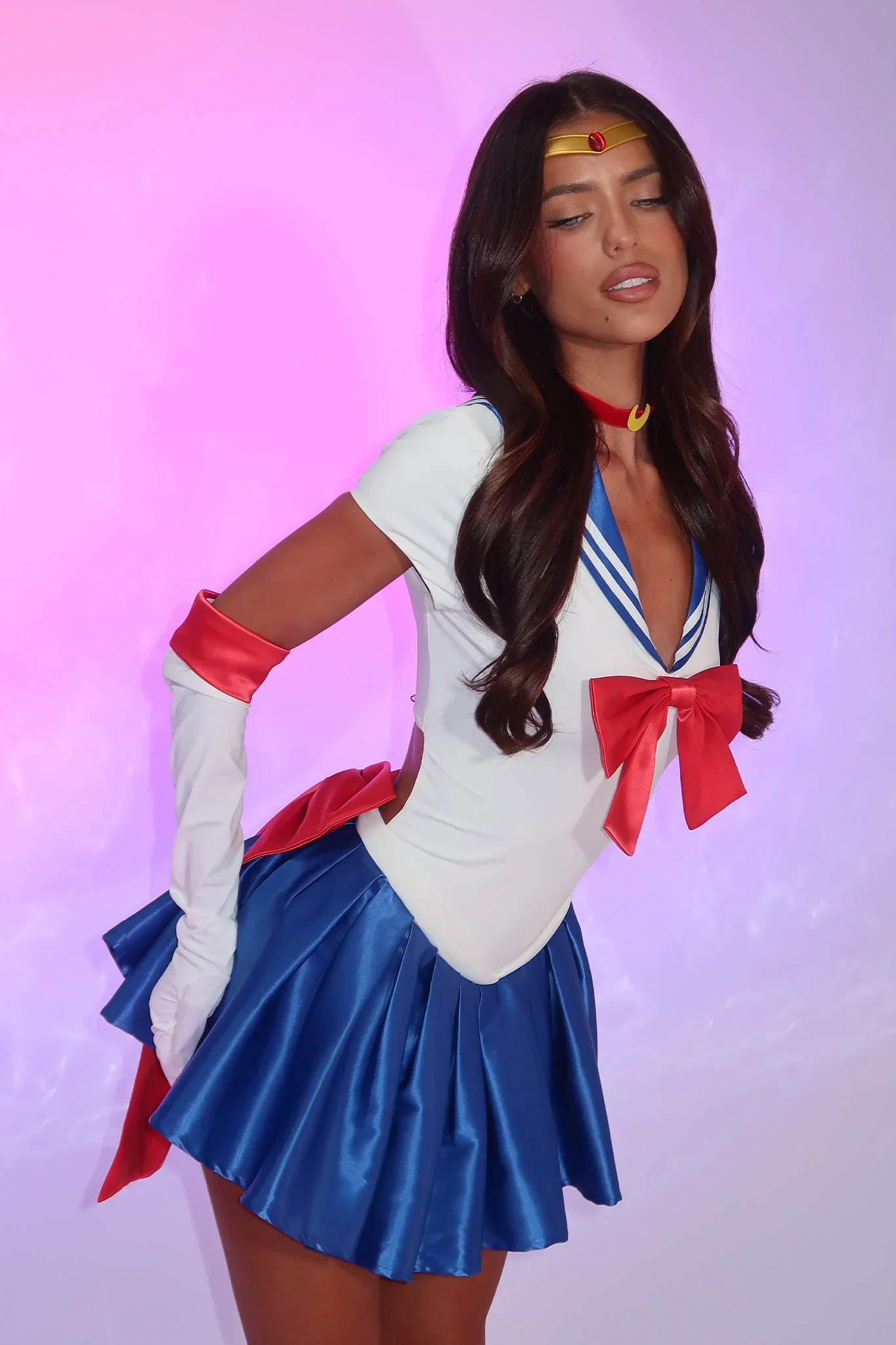 Moonlight Justice 2 Piece Set - White/Blue