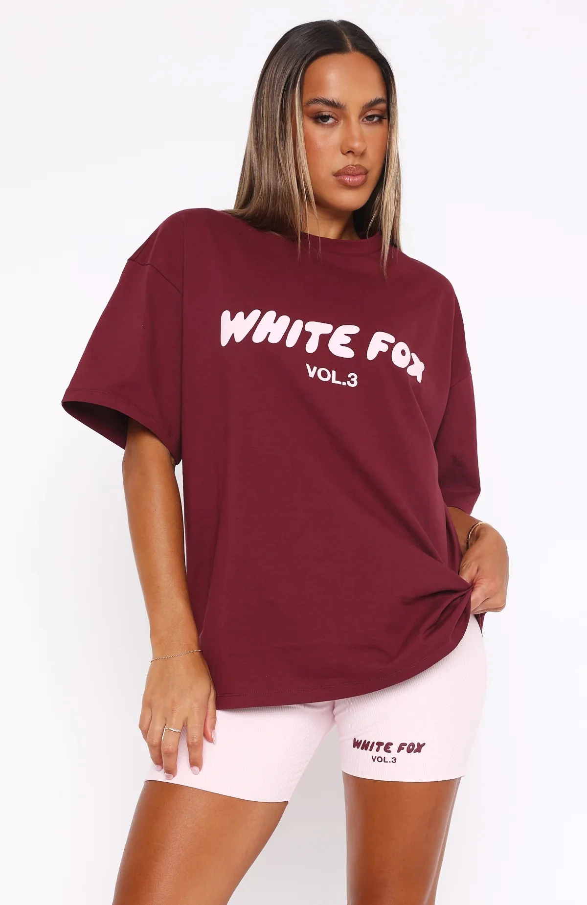 Offstage Oversized Tee Red Velvet