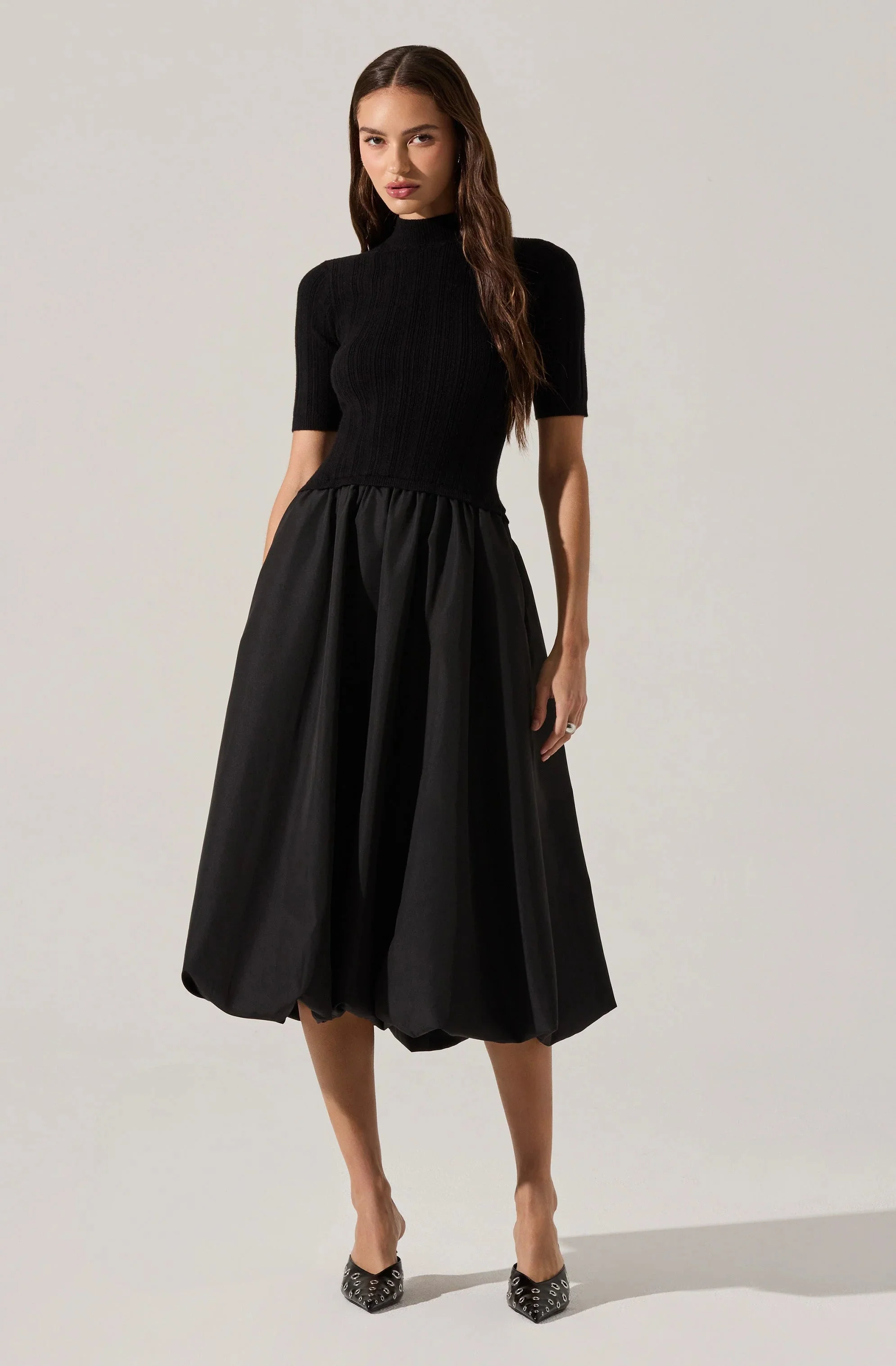 Caerlion Contrast Knit Midi Dress