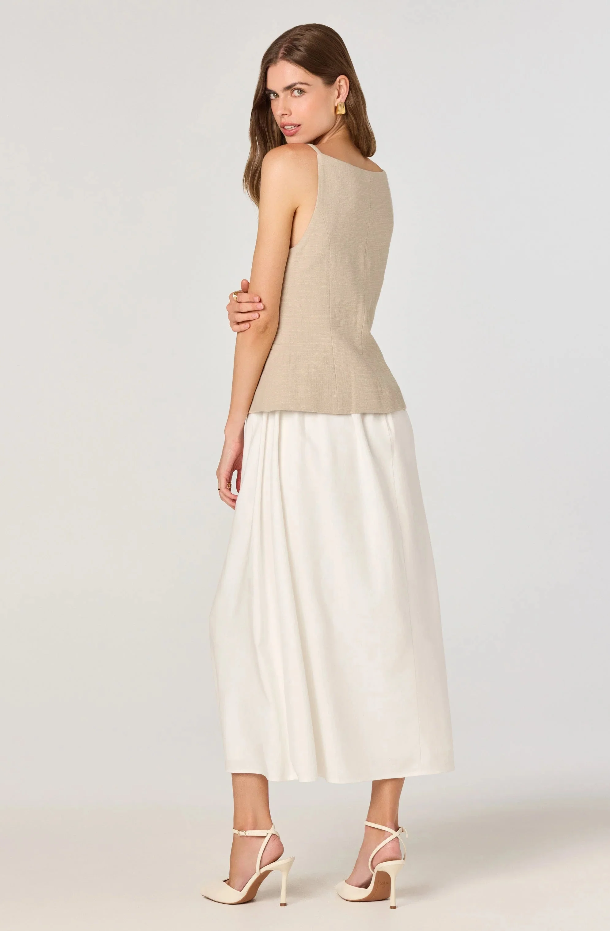 Longline Vest Mixed Media Dress