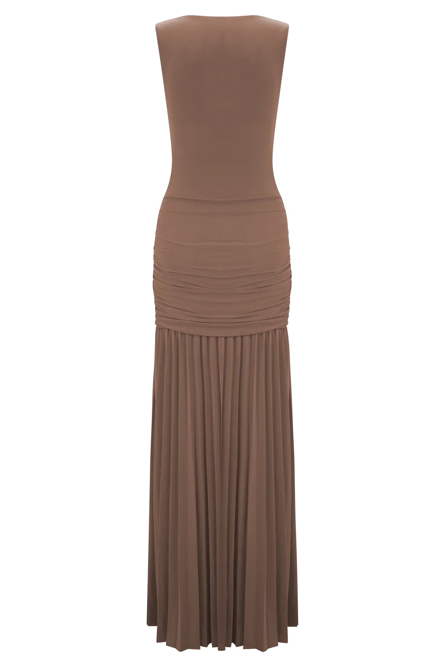 Dania Cowl Neck Slinky Maxi Dress - Mocha Mousse