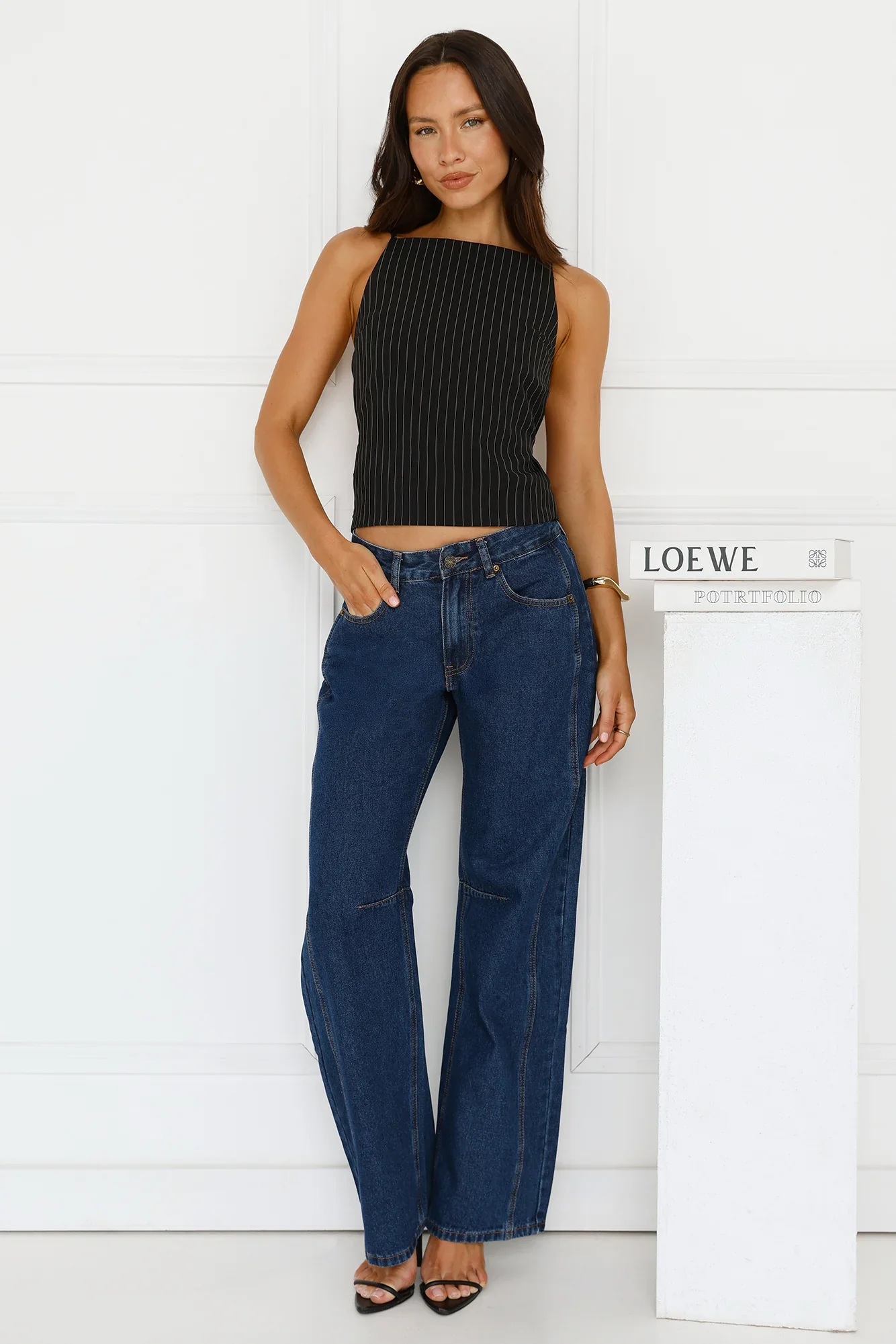 Horizon Top Onyx Pinstripe