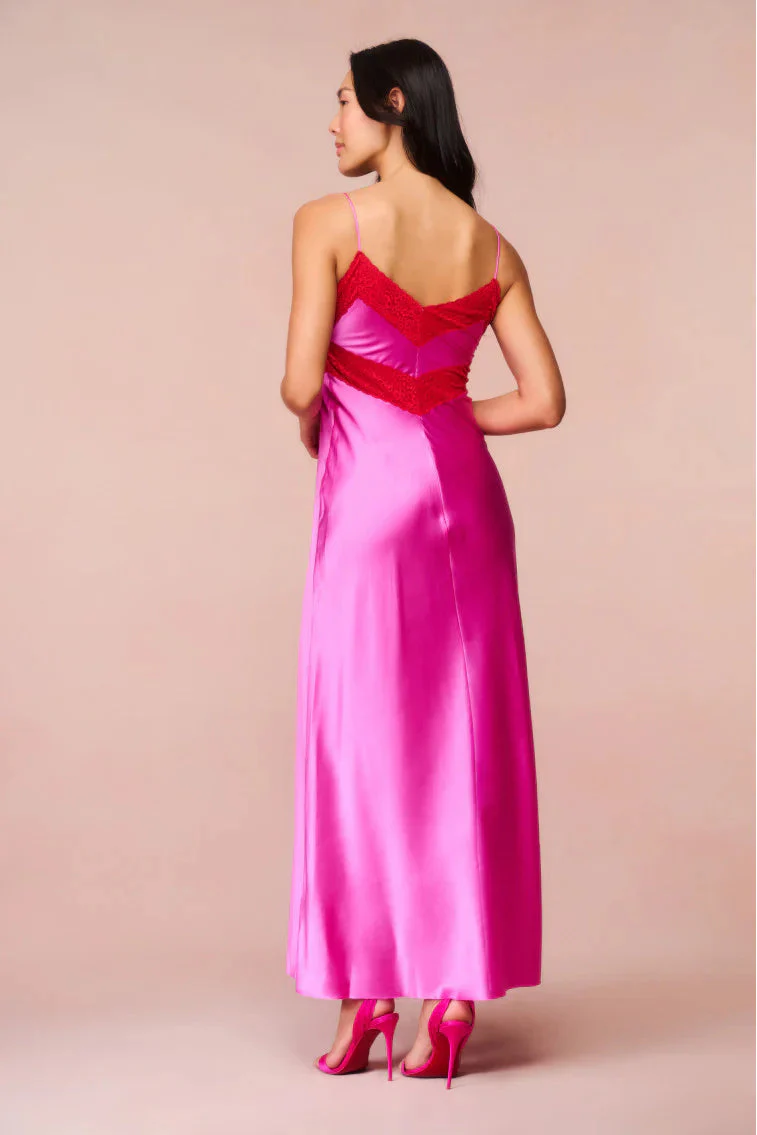 Serita Lace-Trimmed Maxi Dress