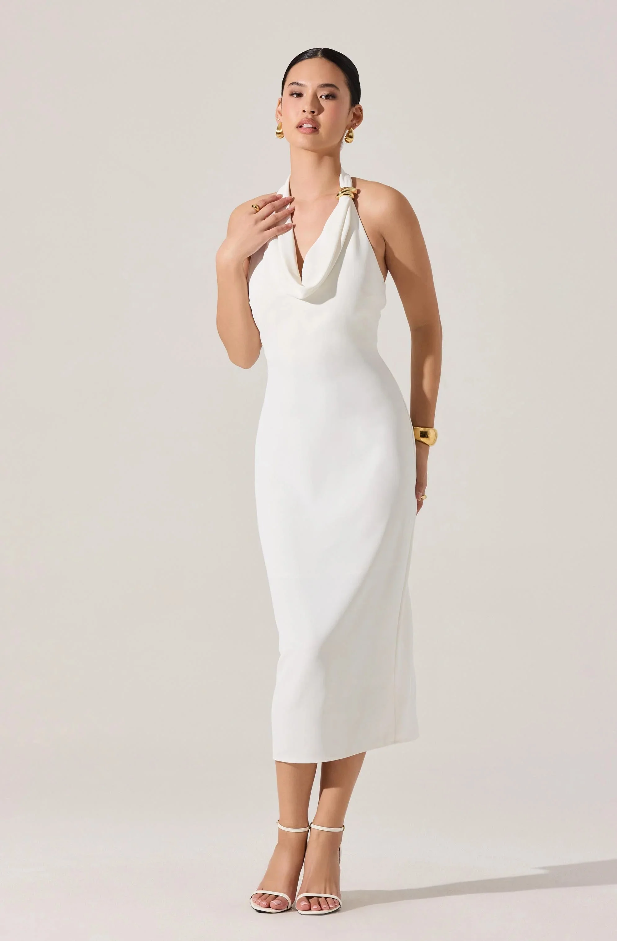 Alanna Halter Cowl Neck Dress