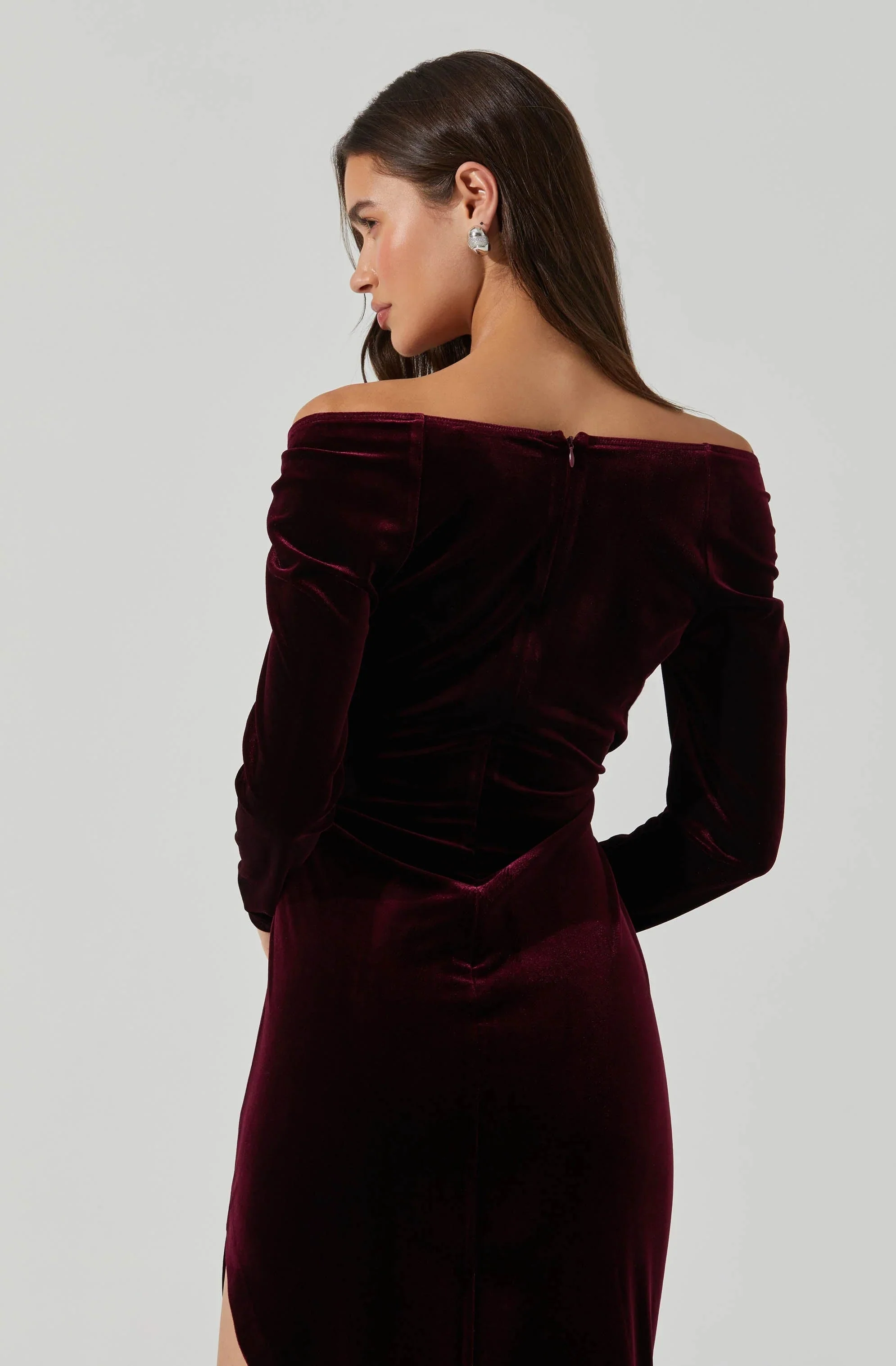 Sirica Velvet Off Shoulder Dress