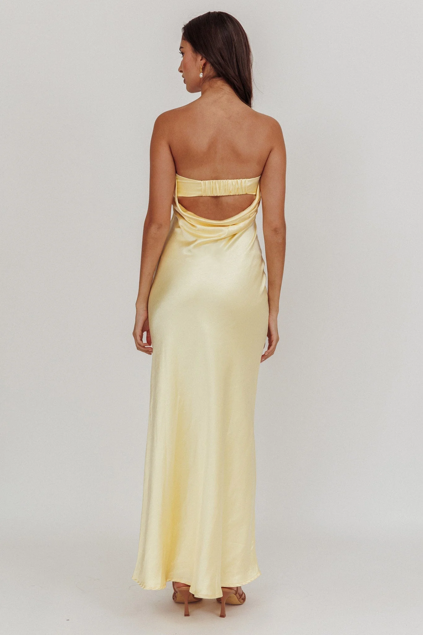 Kona Strapless Open Back Maxi Dress Butter