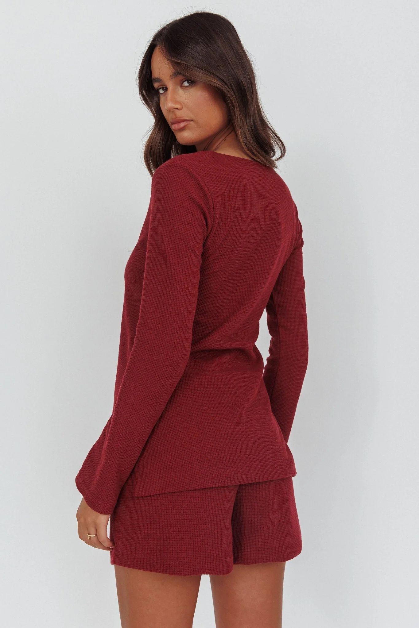 Ryder Drawstring Shorts Burgundy