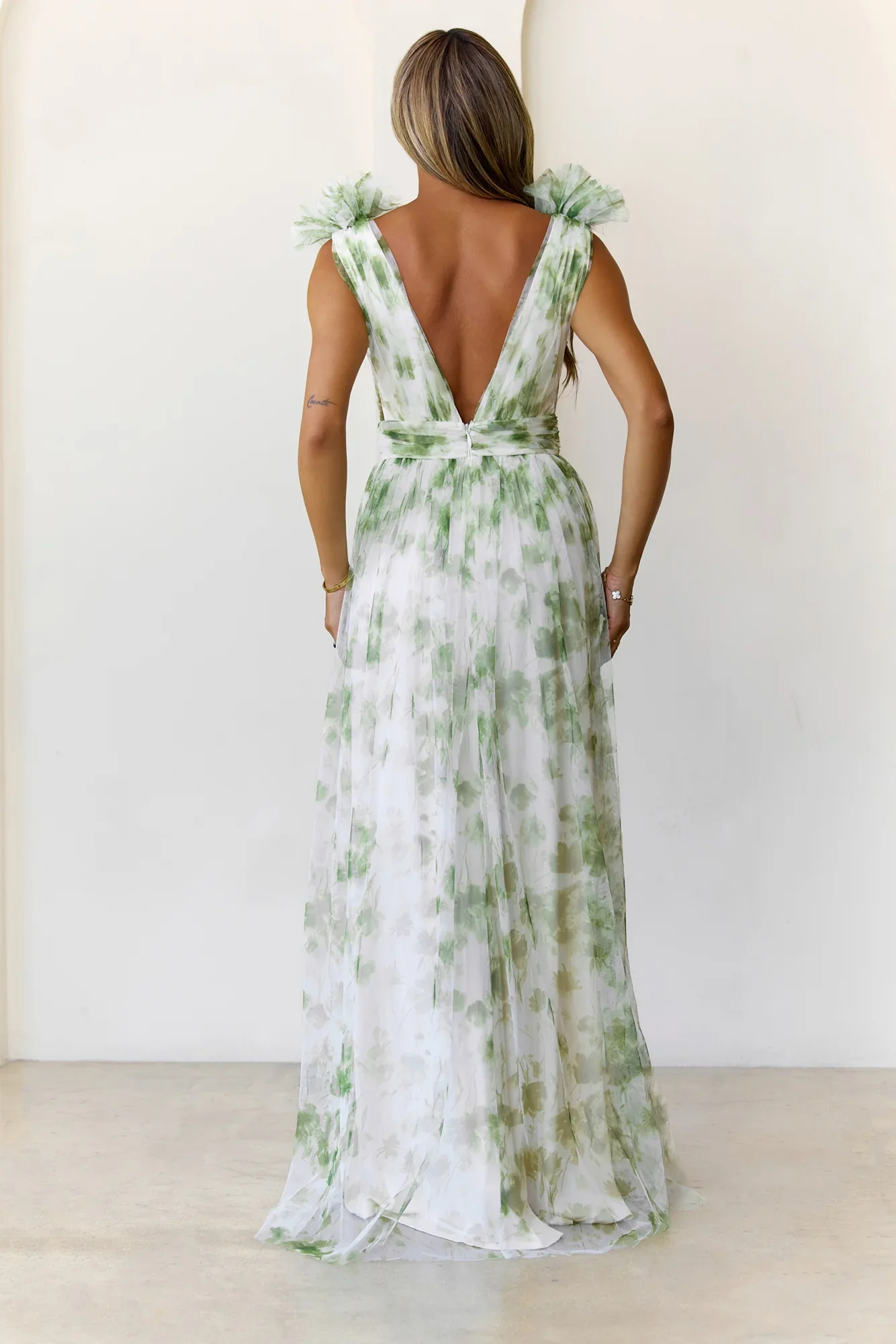 Hazy Horizons Maxi Dress Green