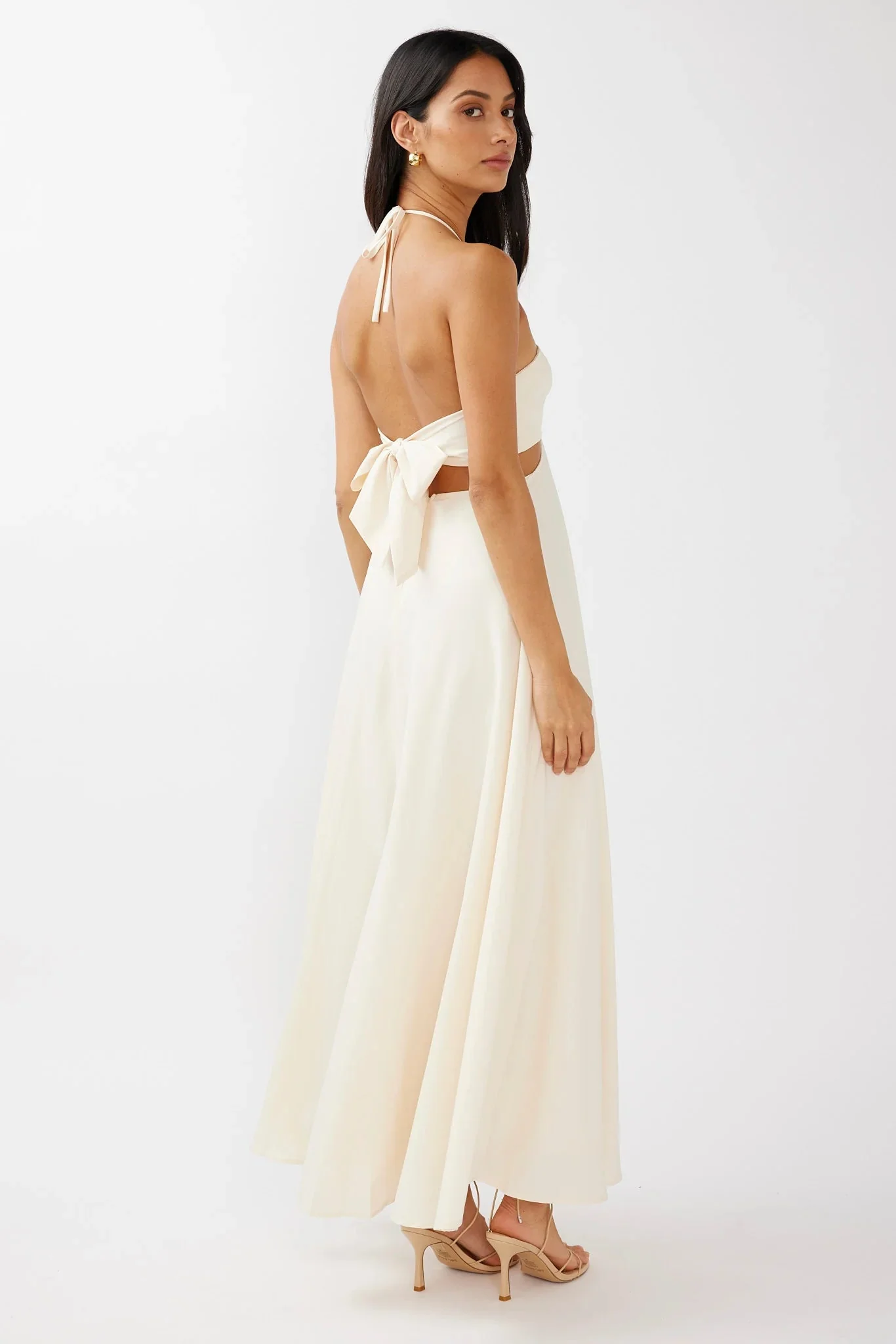 Onika Cut-Out Tied Back Maxi Dress Butter