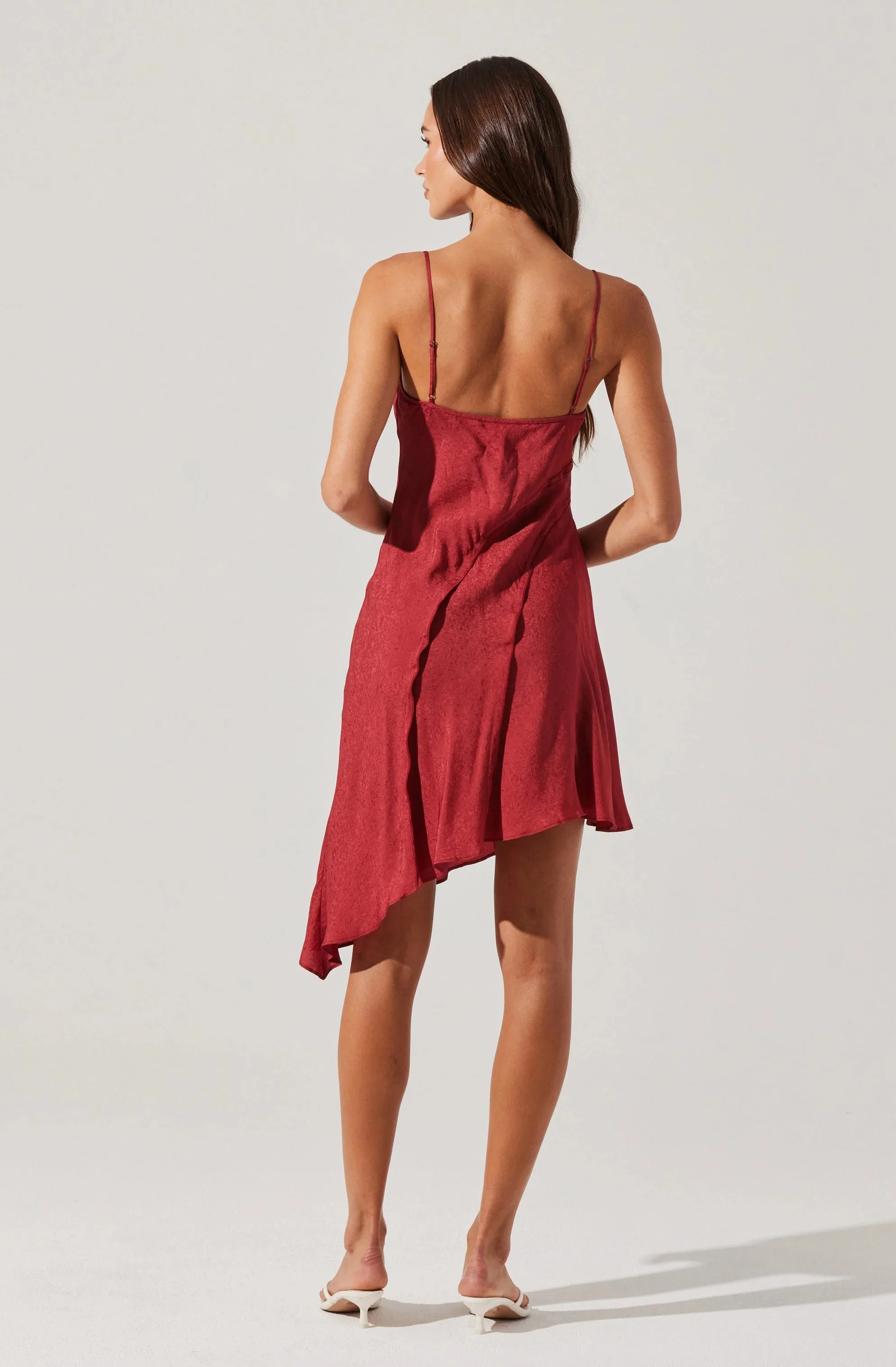 Chelsie Asymmetrical Slip Mini Dress