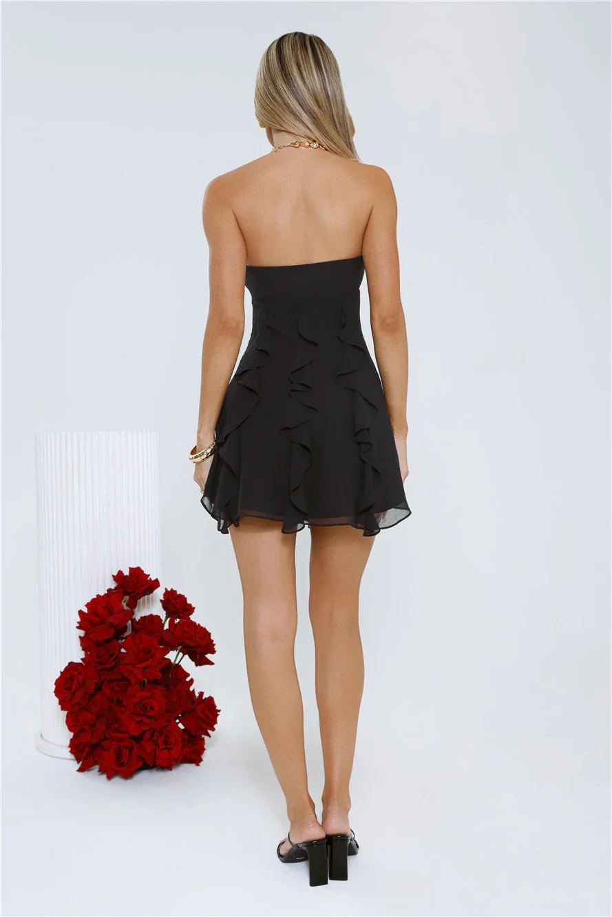 Imagine It Strapless Mini Dress Black