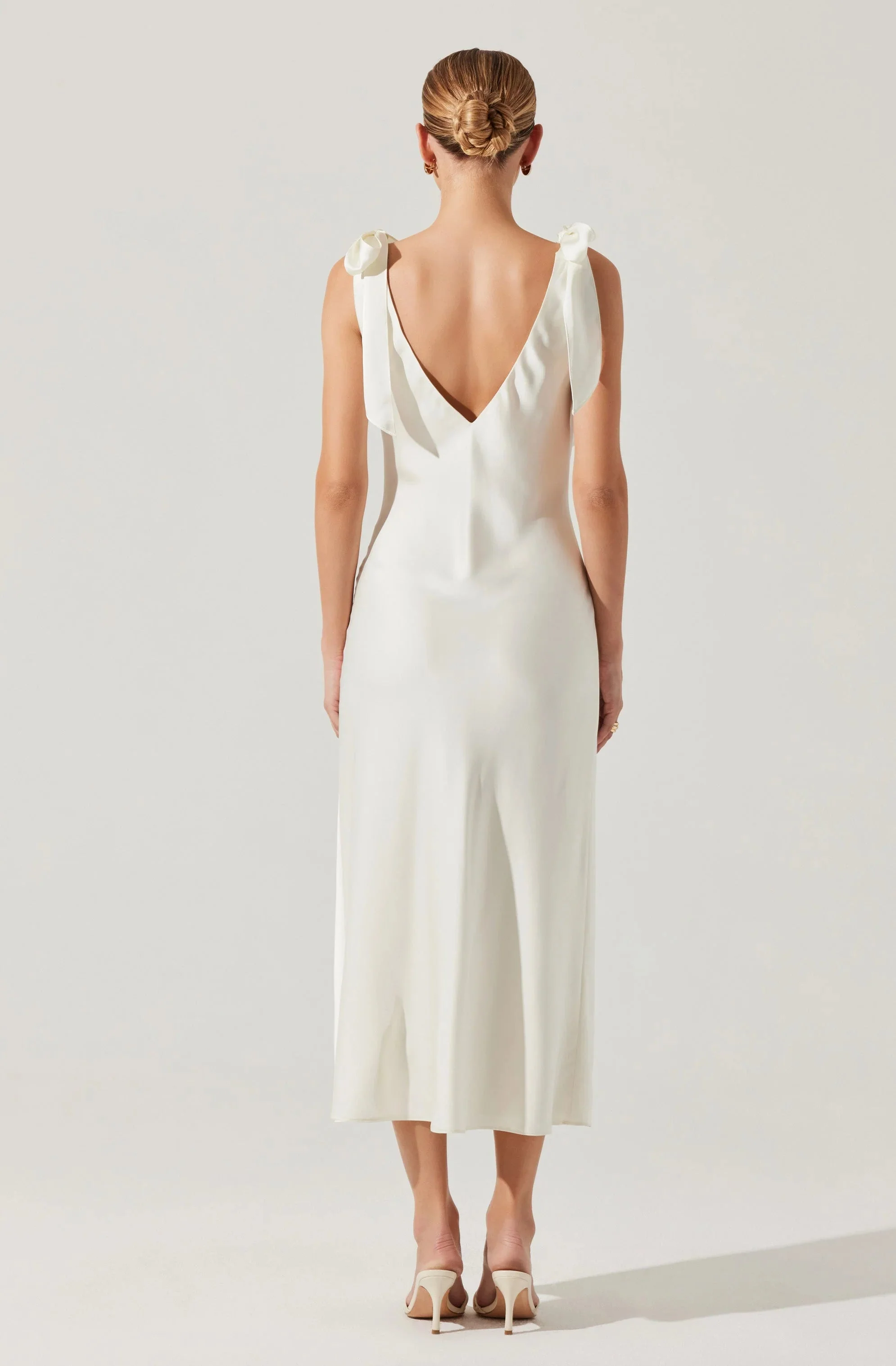 Allexina Satin Midi Dress