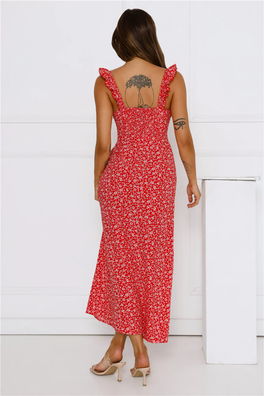 Here To Slay Maxi Dress Red