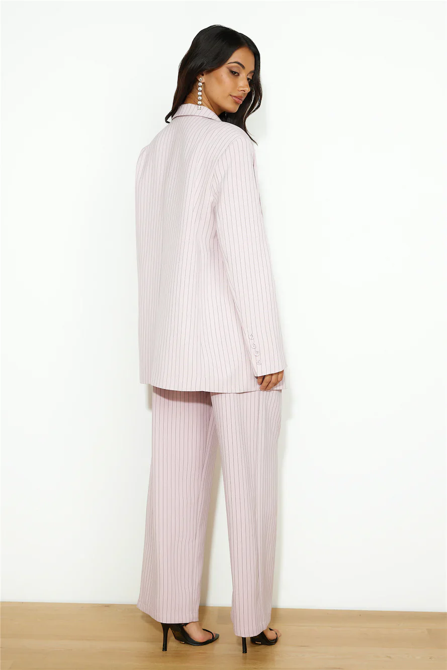LIONESS NYC Pant Pink Pinstripe
