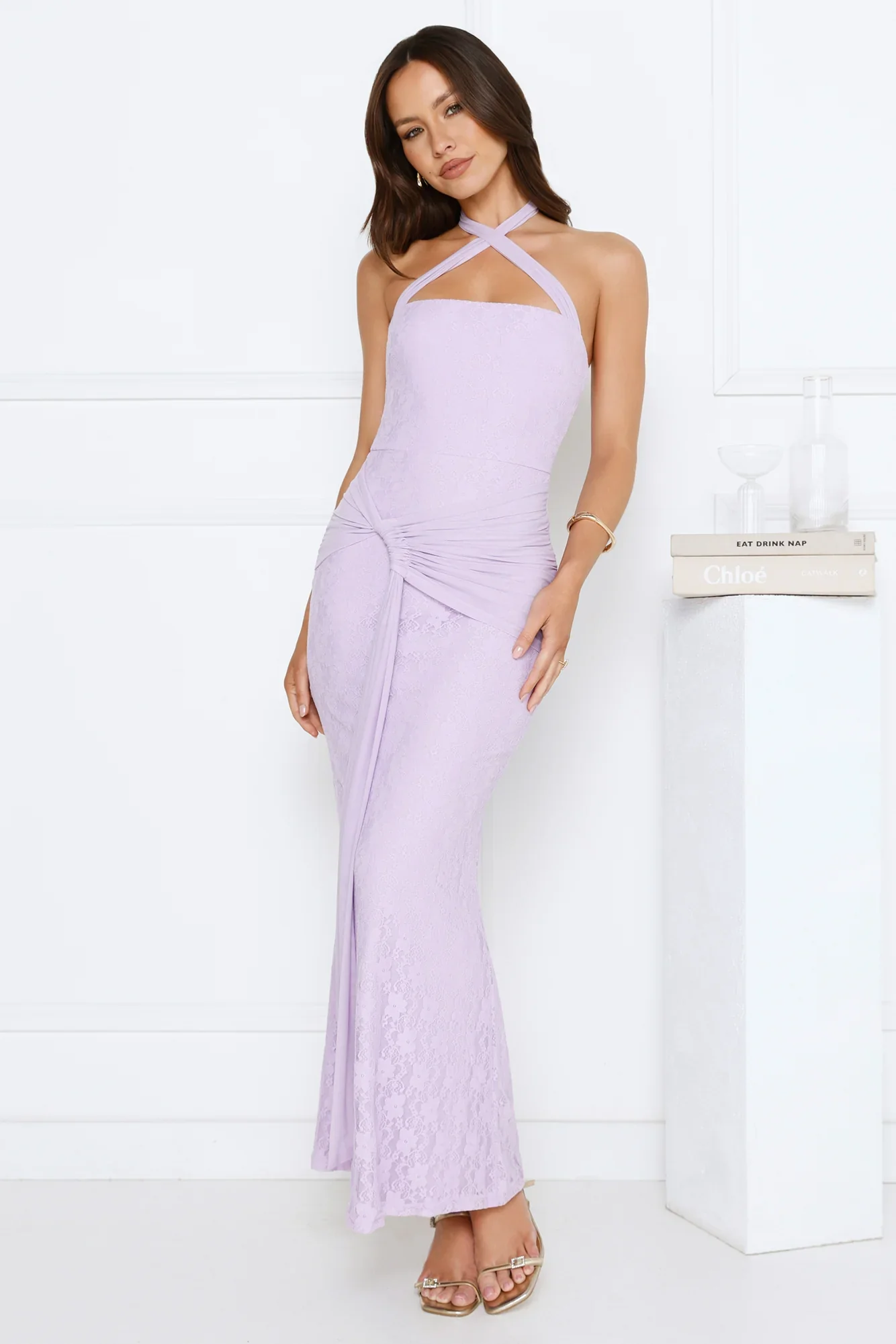 Kissed By Stars Halter Maxi Dress Purple