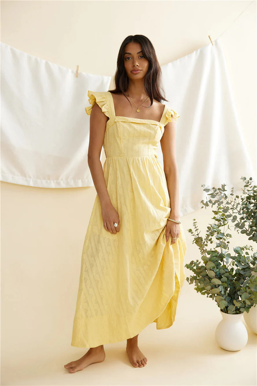 Salty Air Maxi Dress Yellow