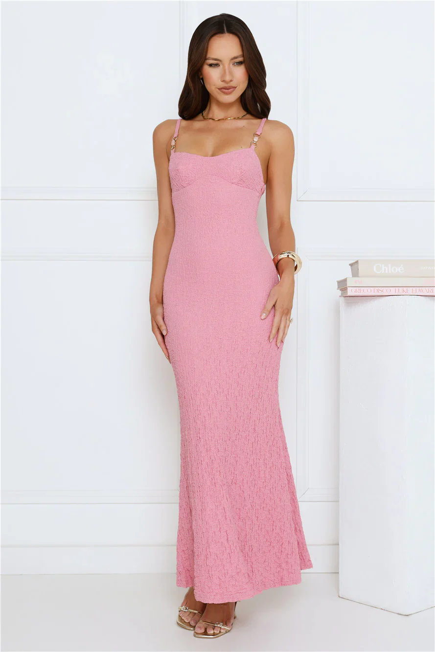 Late Night Lovers Maxi Dress Pink