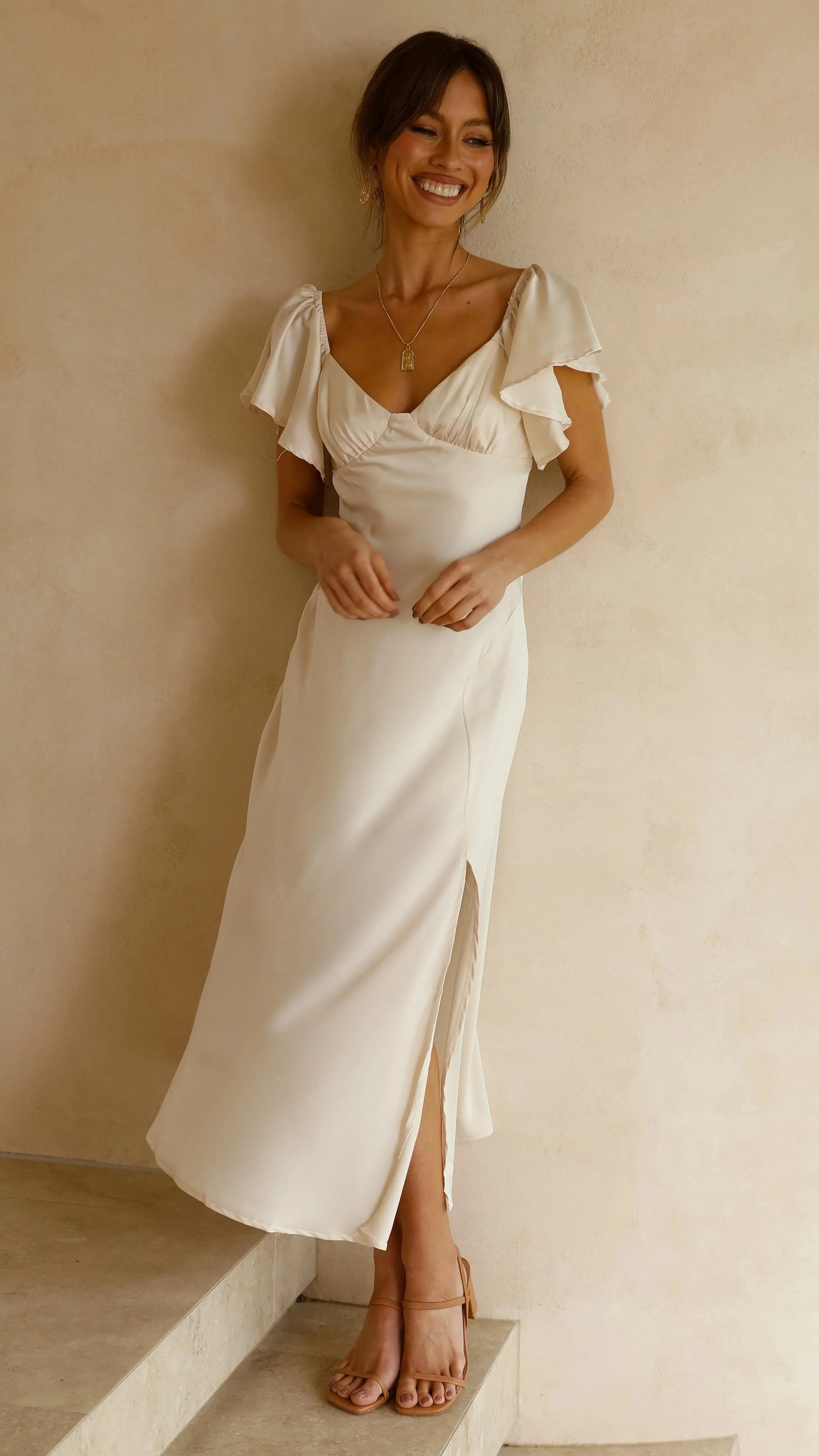 Louisa Midi Dress - Ivory