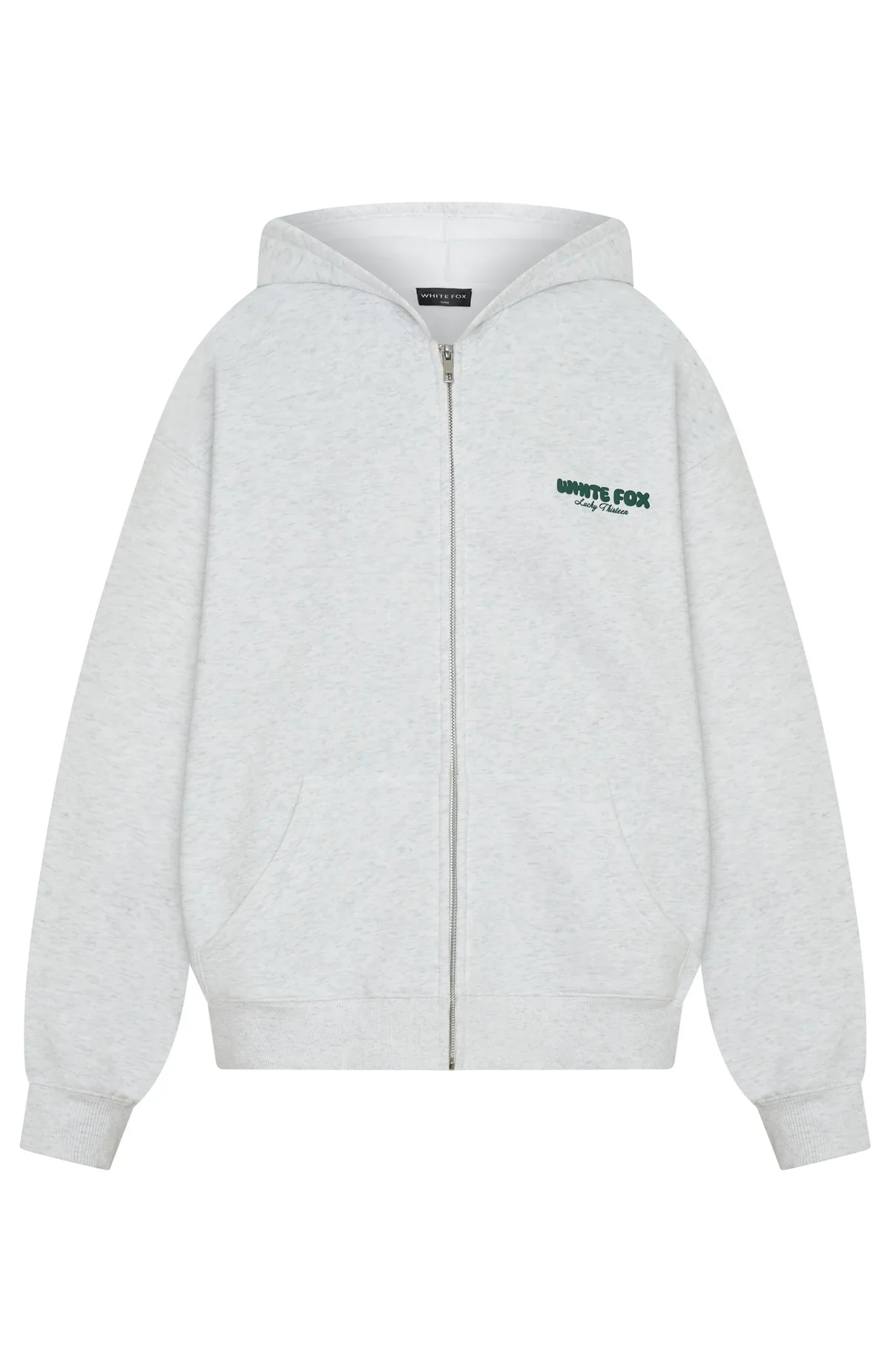 Lucky Thirteen Charise Zip Front Hoodie Grey Marle