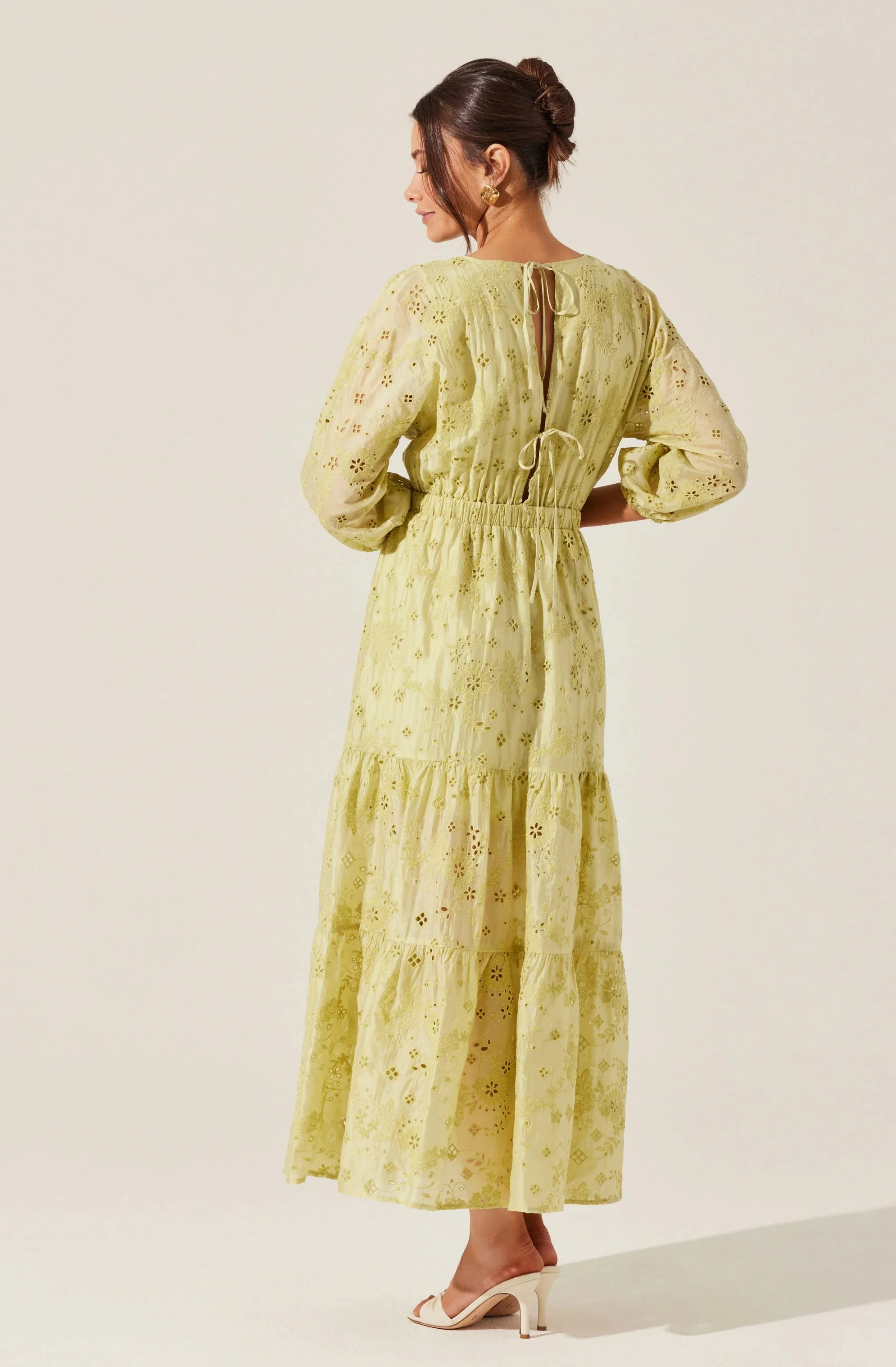Jesalyn Floral Eyelet Maxi Dress