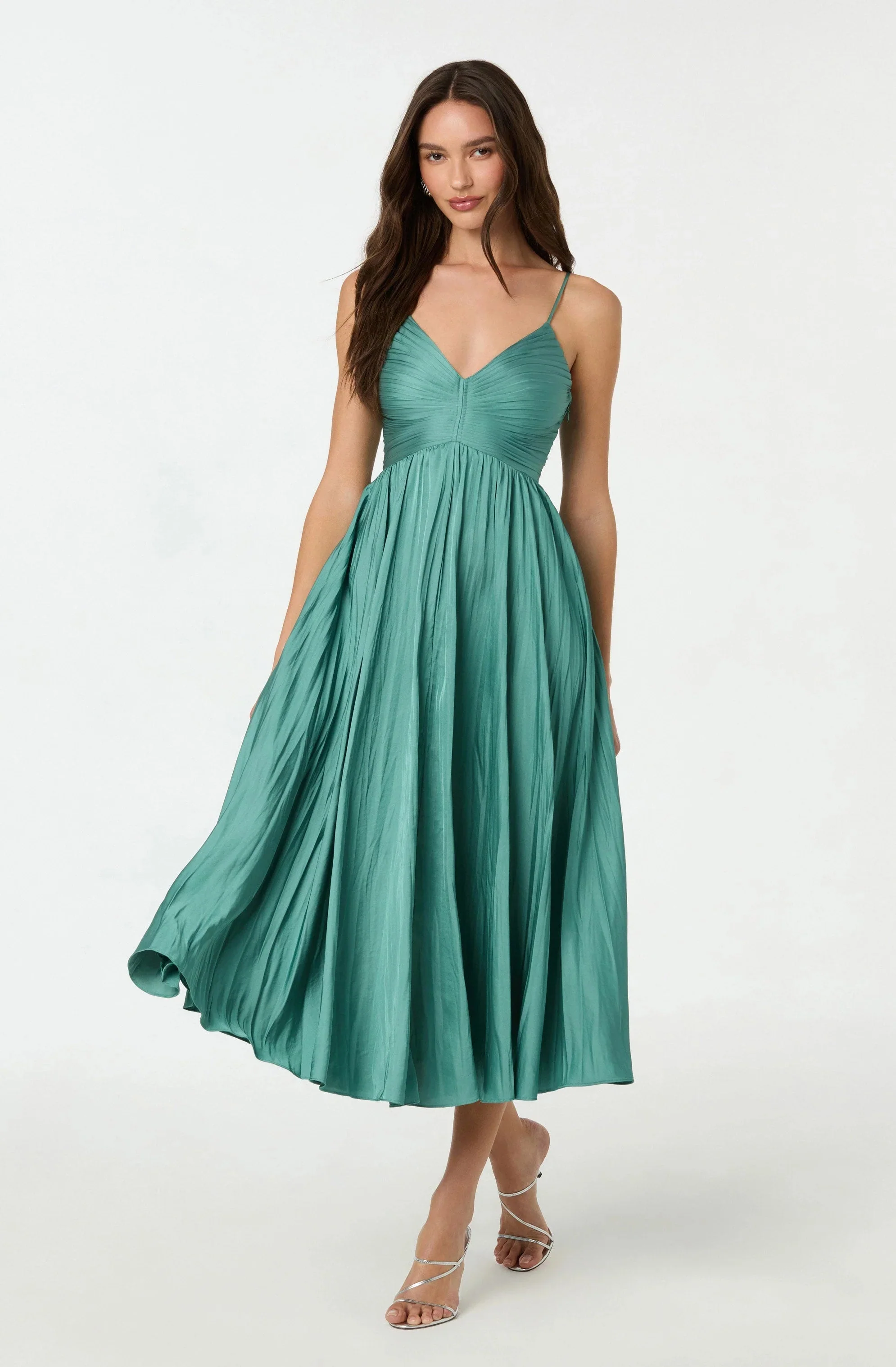 Maeve Pleated Midi Dress