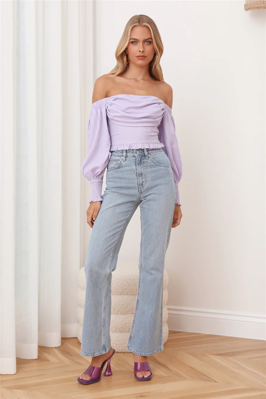 Island Stroll Crop Top Purple