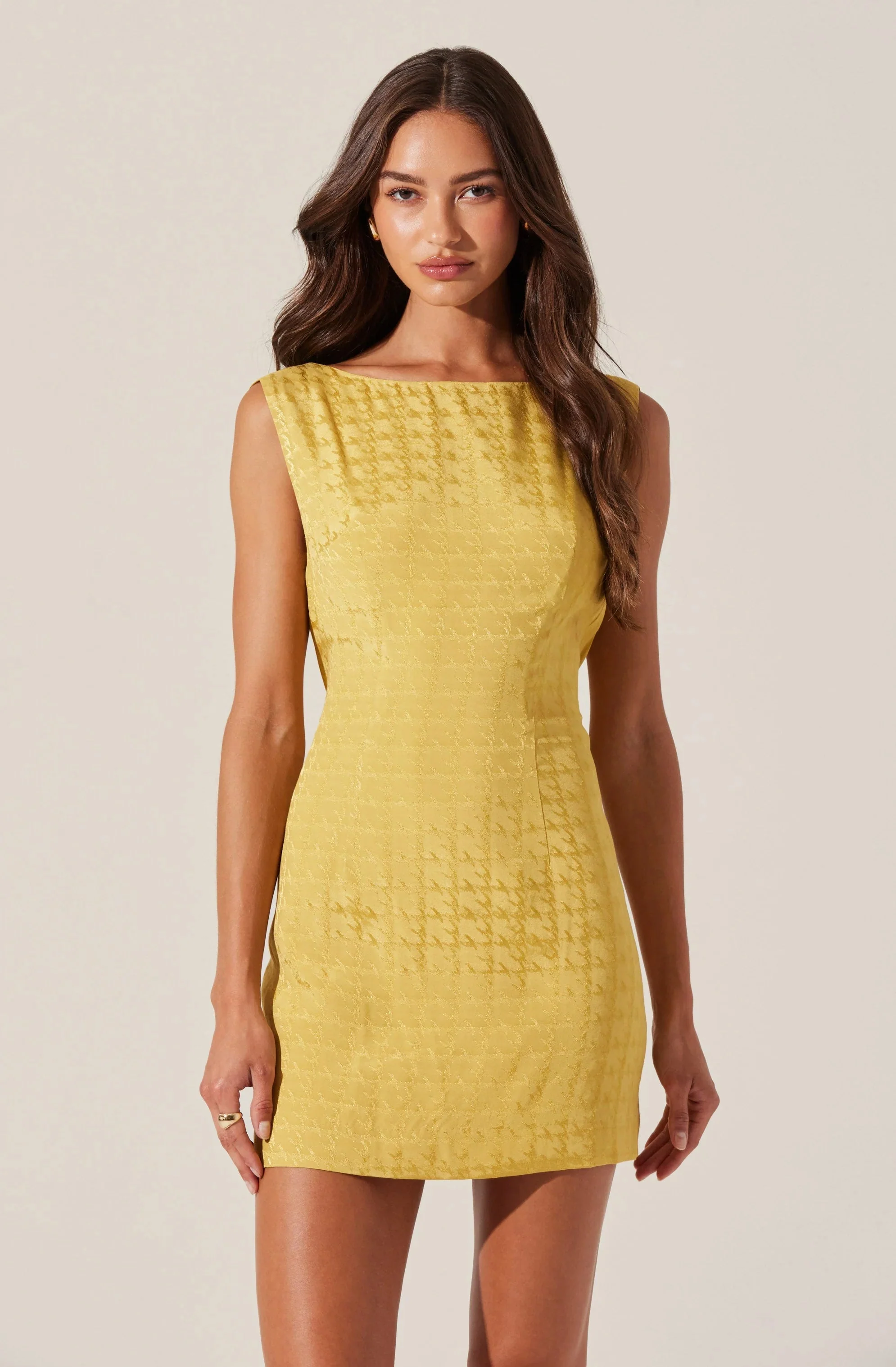 Open Cowl Back Mini Dress