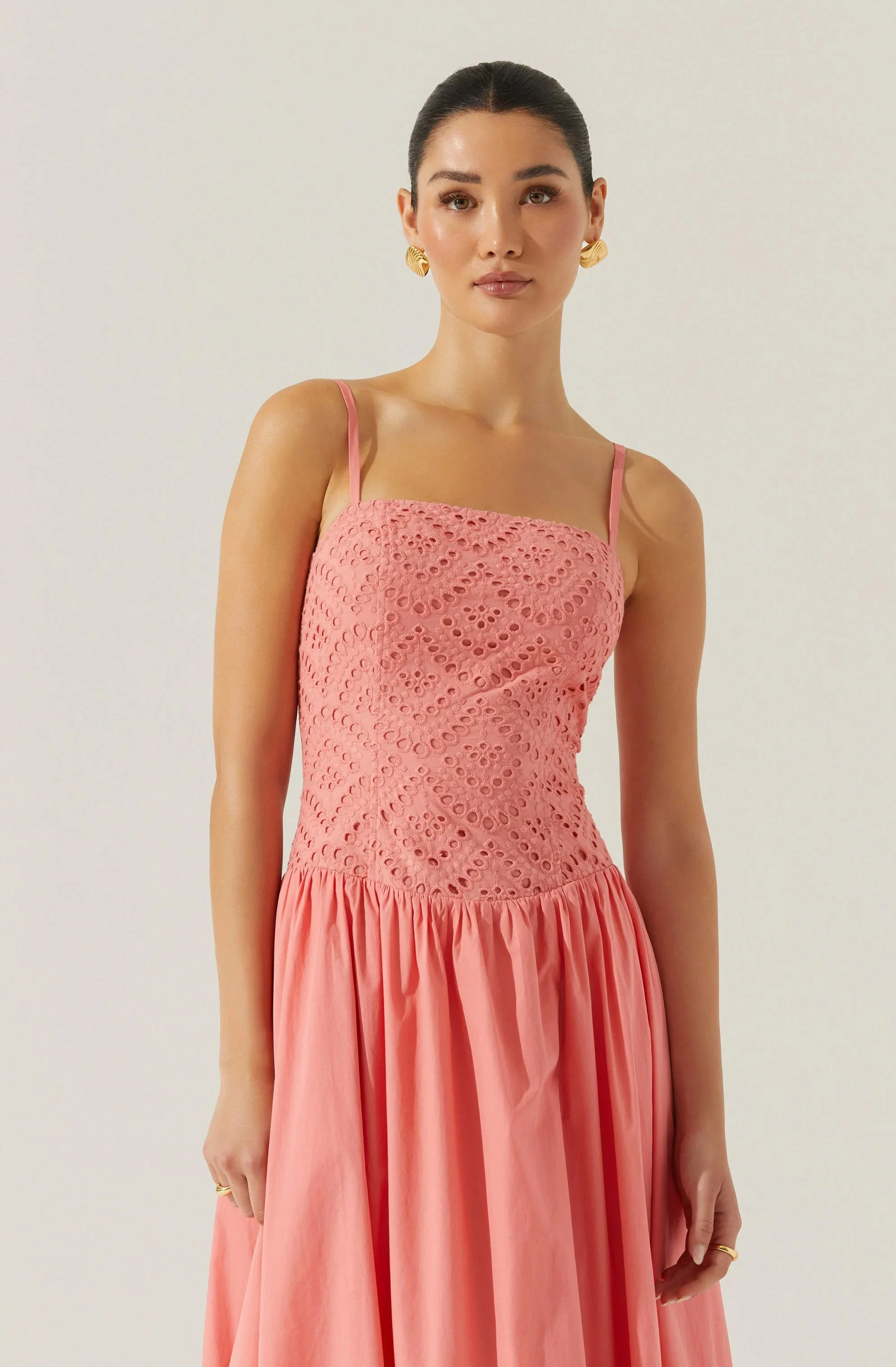 Nathalia Eyelet Midi Dress