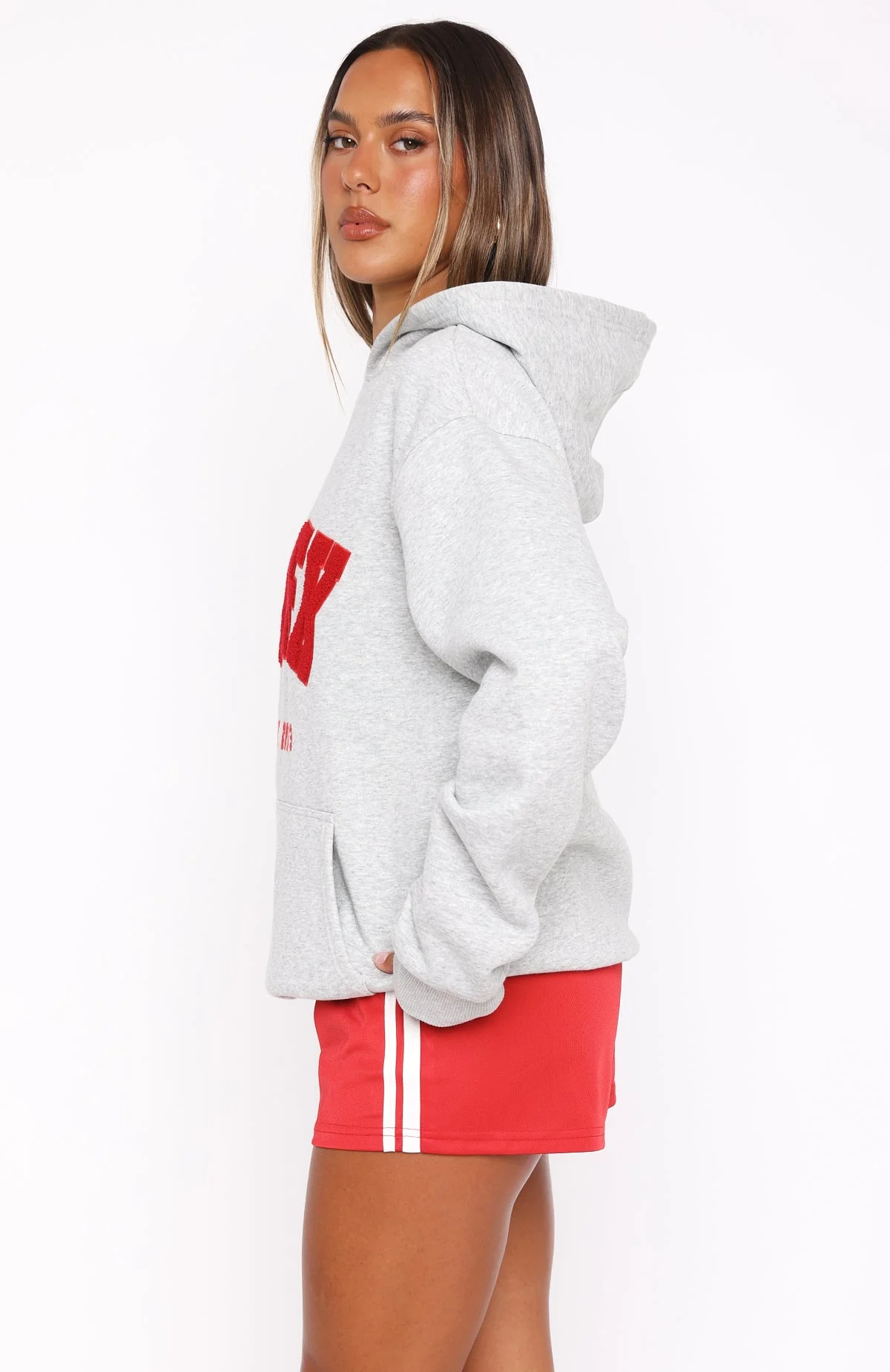 Give It Away Oversized Hoodie Dark Grey Marle
