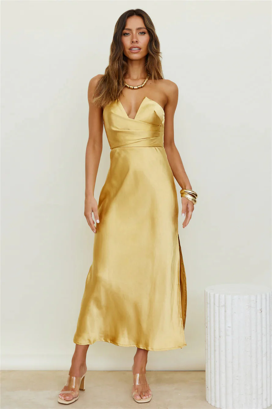 Caraway Maxi Dress Gold