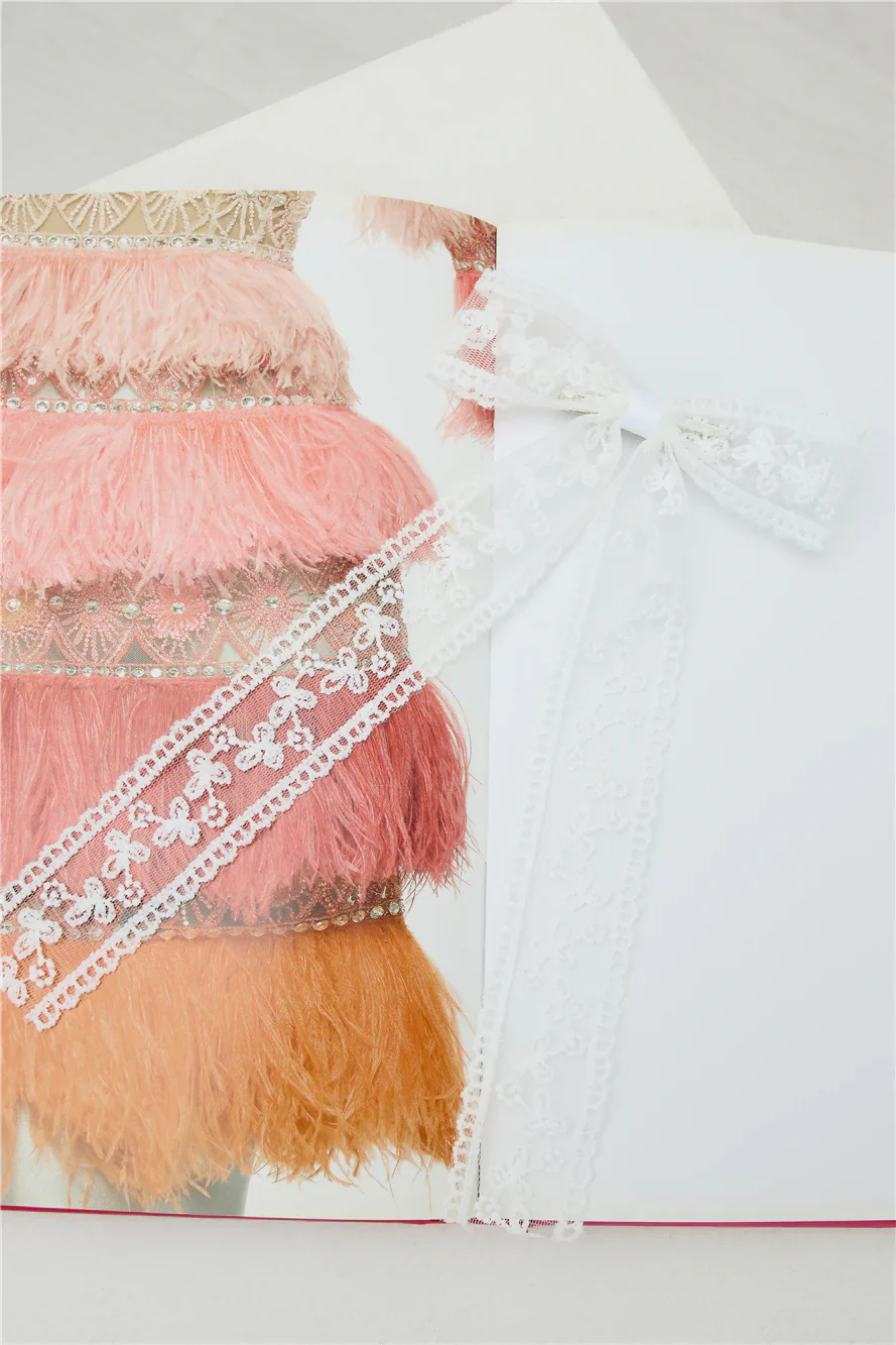 Lace Bow Hair Clip White