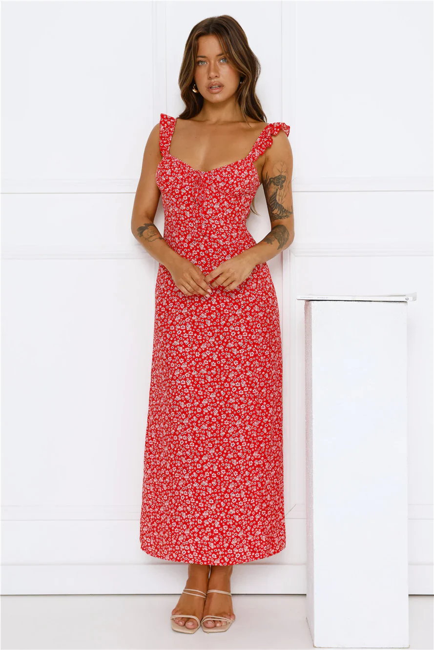 Here To Slay Maxi Dress Red