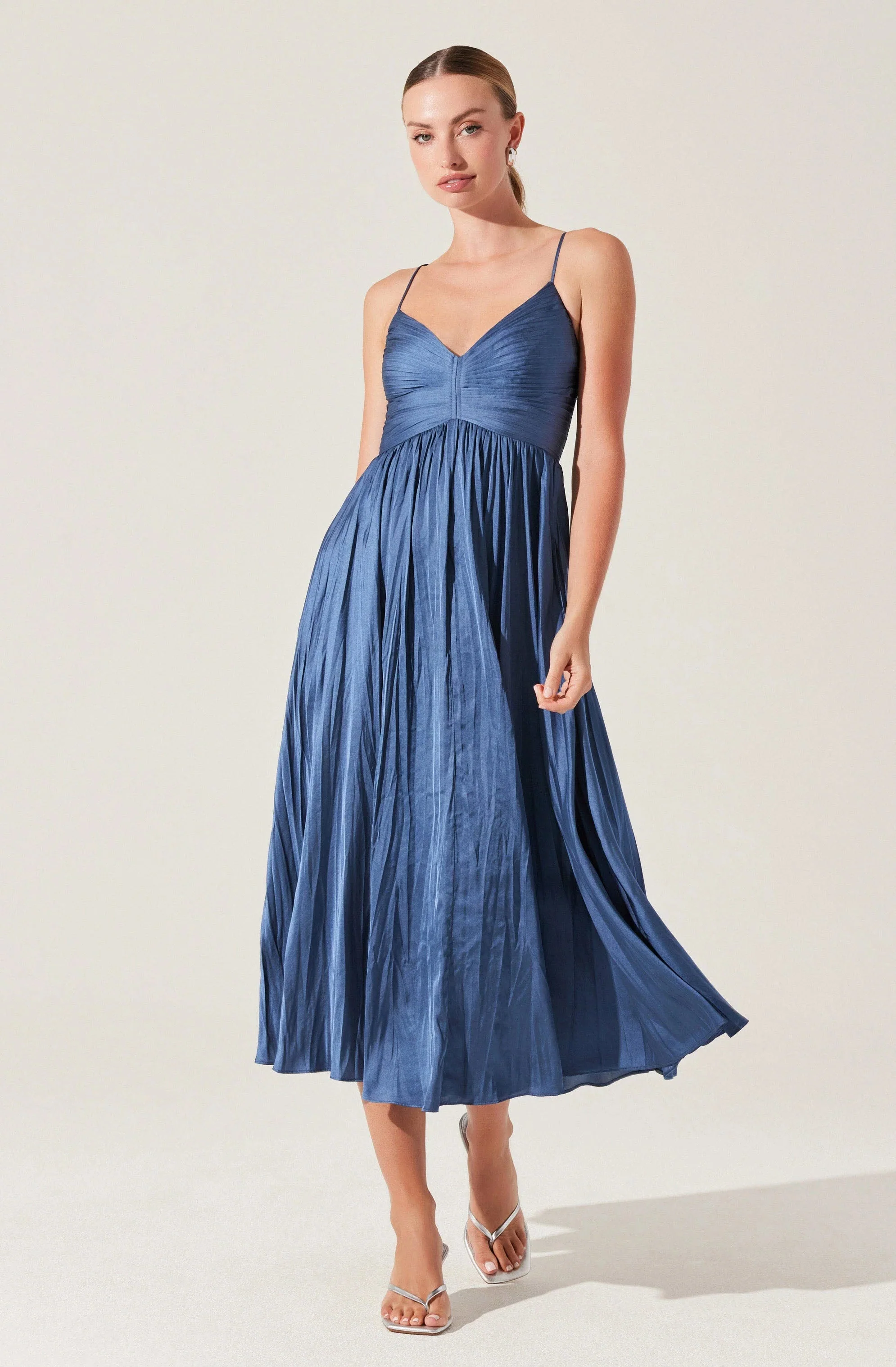Maeve Pleated Midi Dress