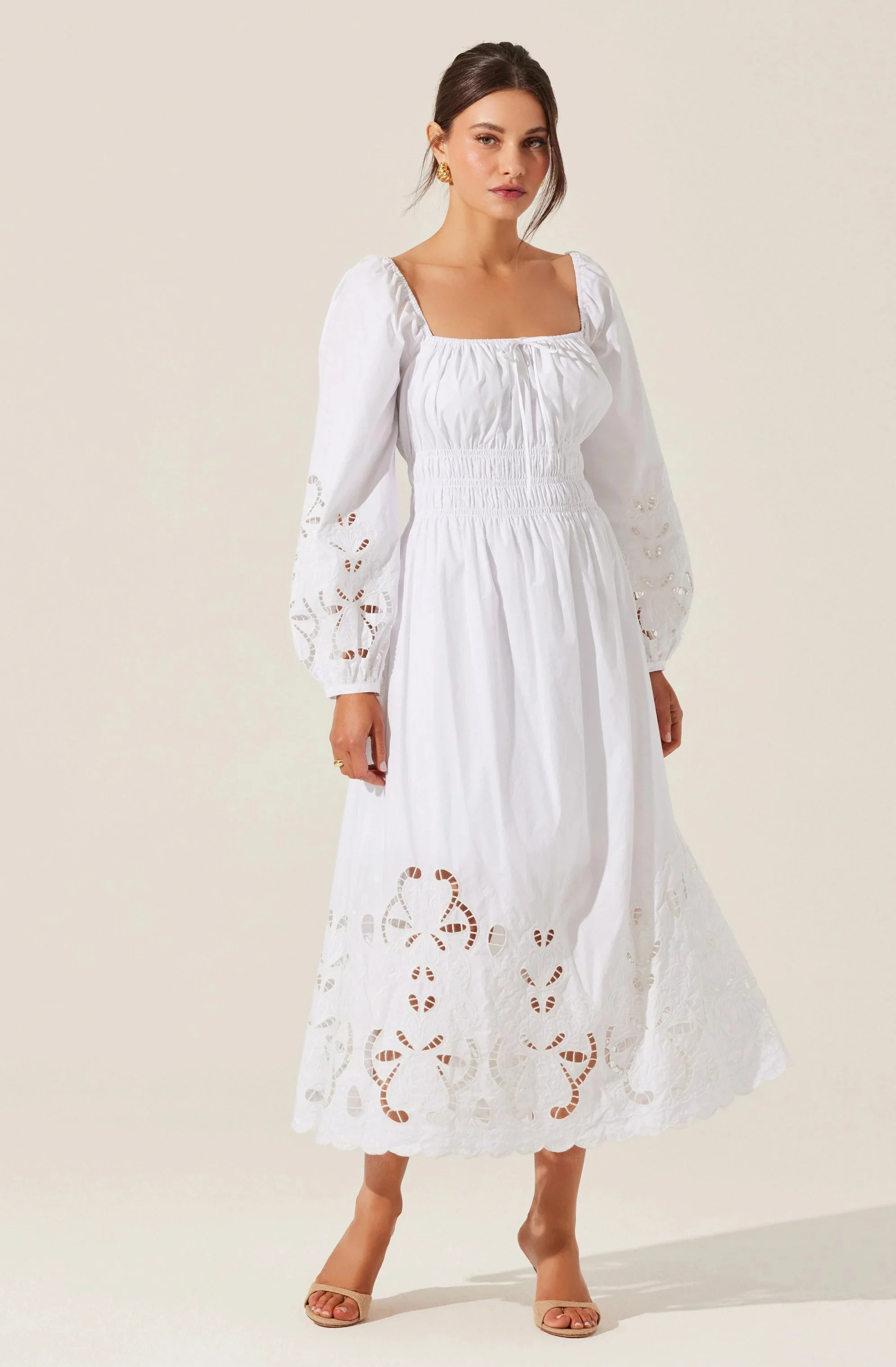 Wisnia Eyelet Embroidered Dress