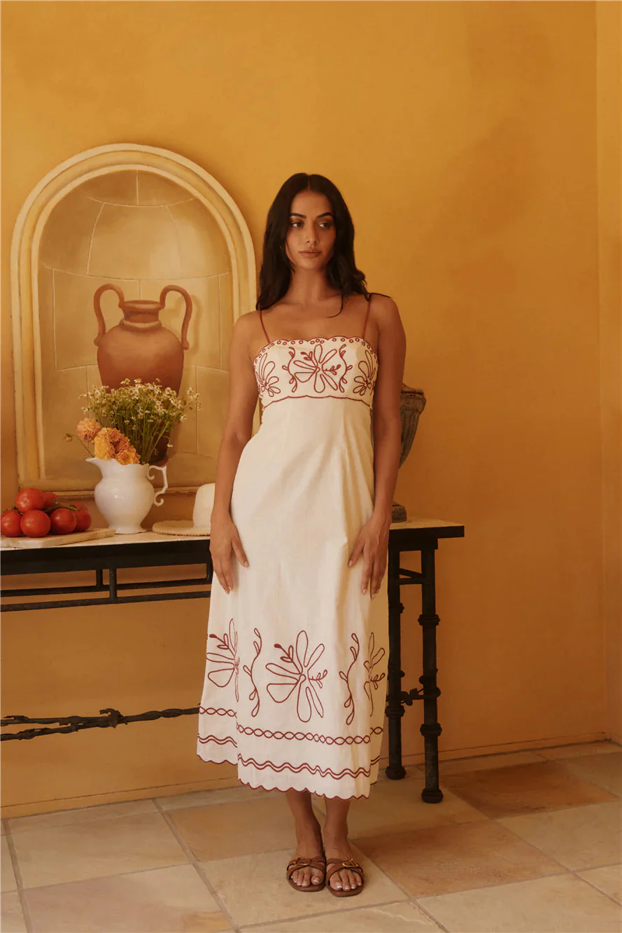 Soft Horizon Maxi Dress Beige