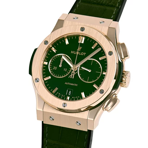 Hublot Classic Fusion Men Automatic Green Alligator Watch 521.OX.8980.LR - Bestter Watches