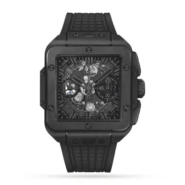 Hublot Square Bang Men Automatic Skeleton Rubber Watch 821.CX.0140.RX - Bestter Watches