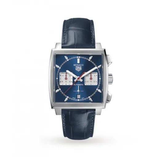 TAG Heuer Monaco Men Automatic Blue Leather Watch CBL2111.FC6453 - Bestter Watches