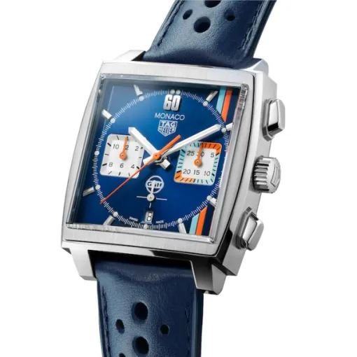 TAG Heuer Monaco Men Automatic Blue Leather Watch CBL2115.FC6494 - Bestter Watches