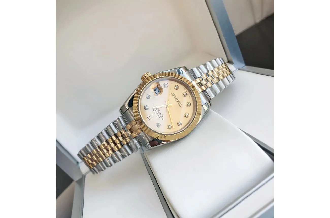 Couple Watches Rolex Datejust 36/28mm RG/SS Jub Gold/Dial - Bestter Watches