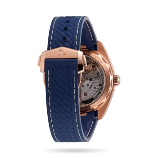 Omega Seamaster Aqua Terra Men Automatic Blue 18ct Rose Gold Watch O22052412103001 - Bestter Watches