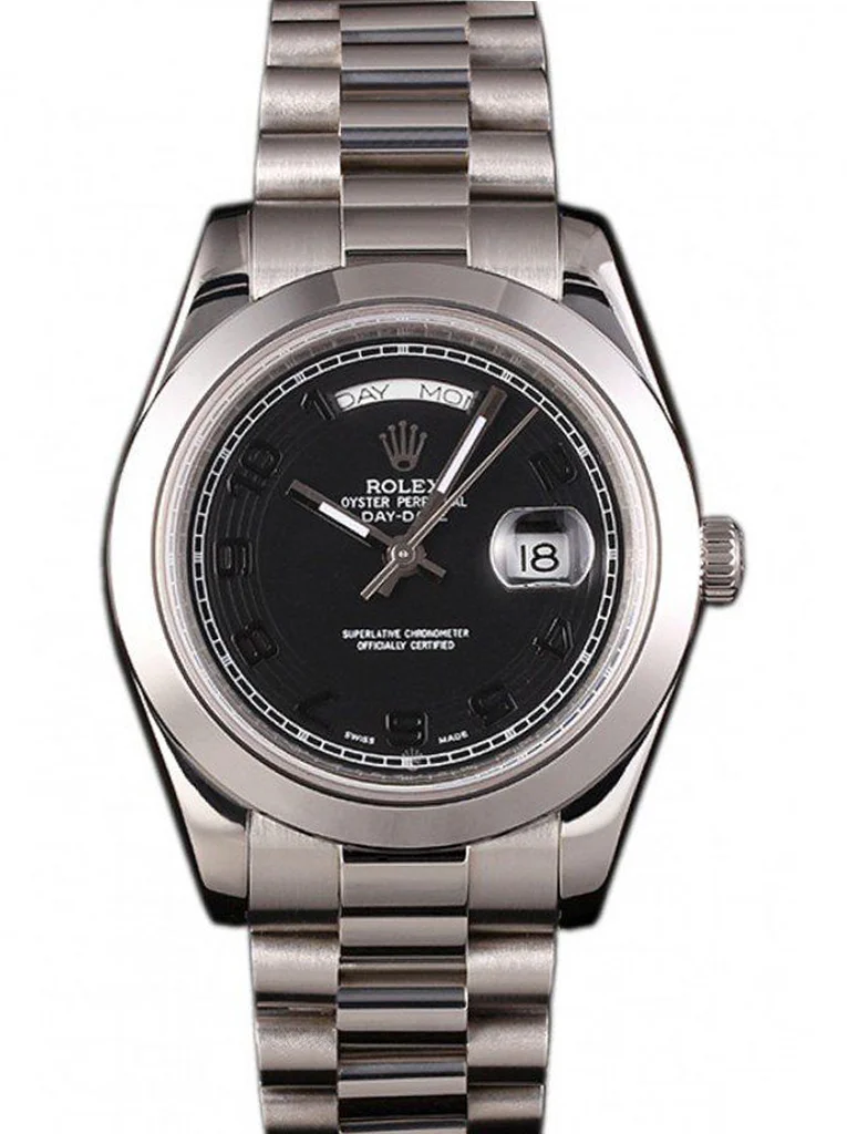 Superclone Rolex Day-Date 40mm Black Dial 80294 - Bestter Watches