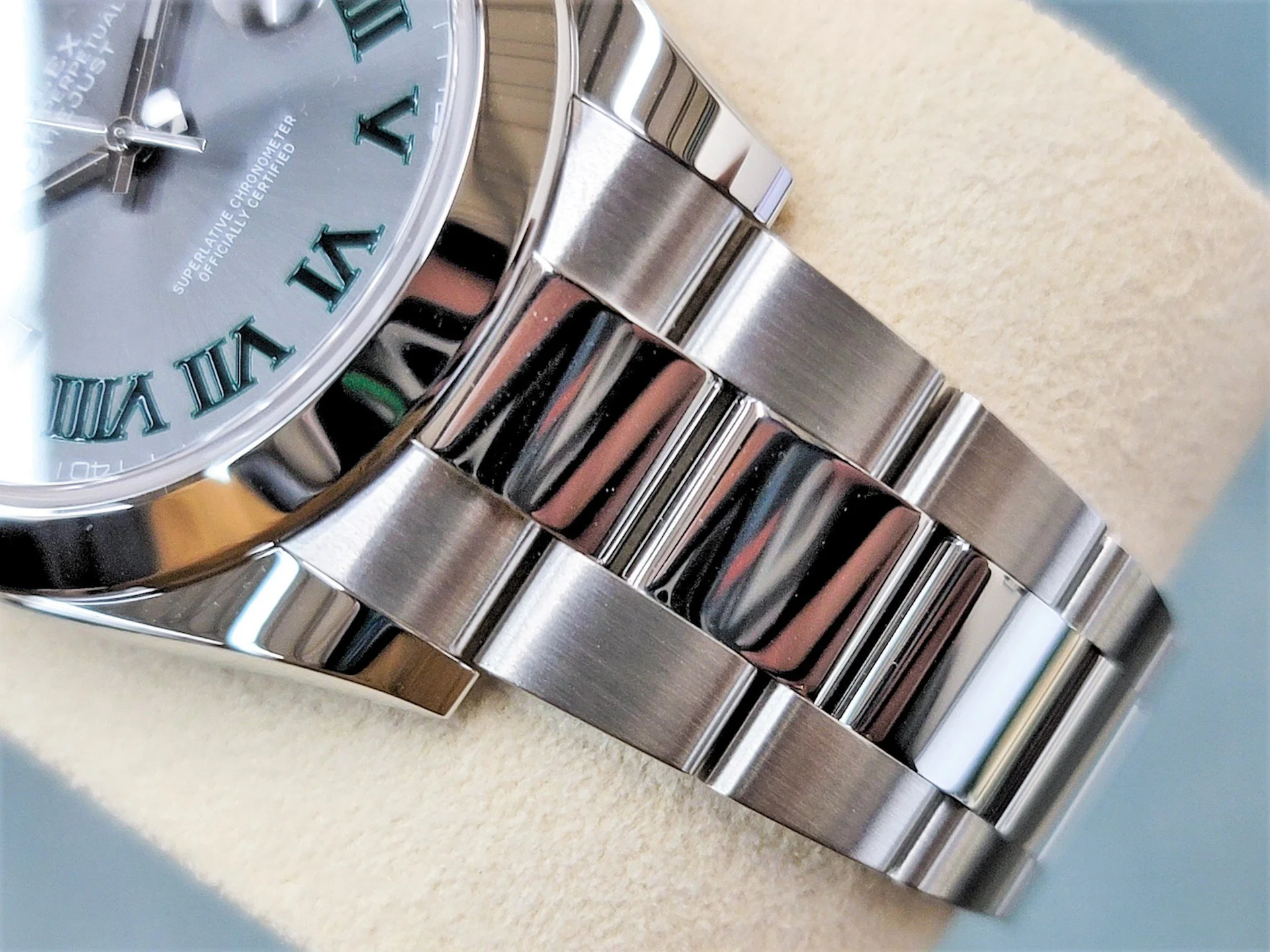 Superclone Rolex Datejust 41mm Rhodium Dial 126300  Wimbledon  Oyster - Bestter Watches